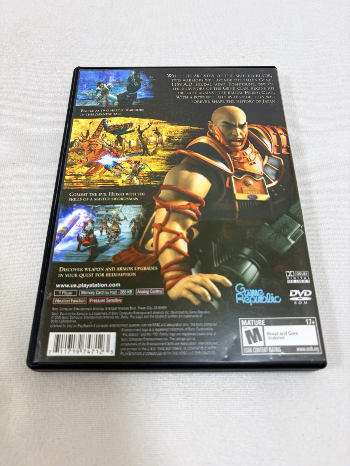 Genji: Dawn of the Samurai (Sony PlayStation 2, 2005) PS2 CIB Reg Card Tested