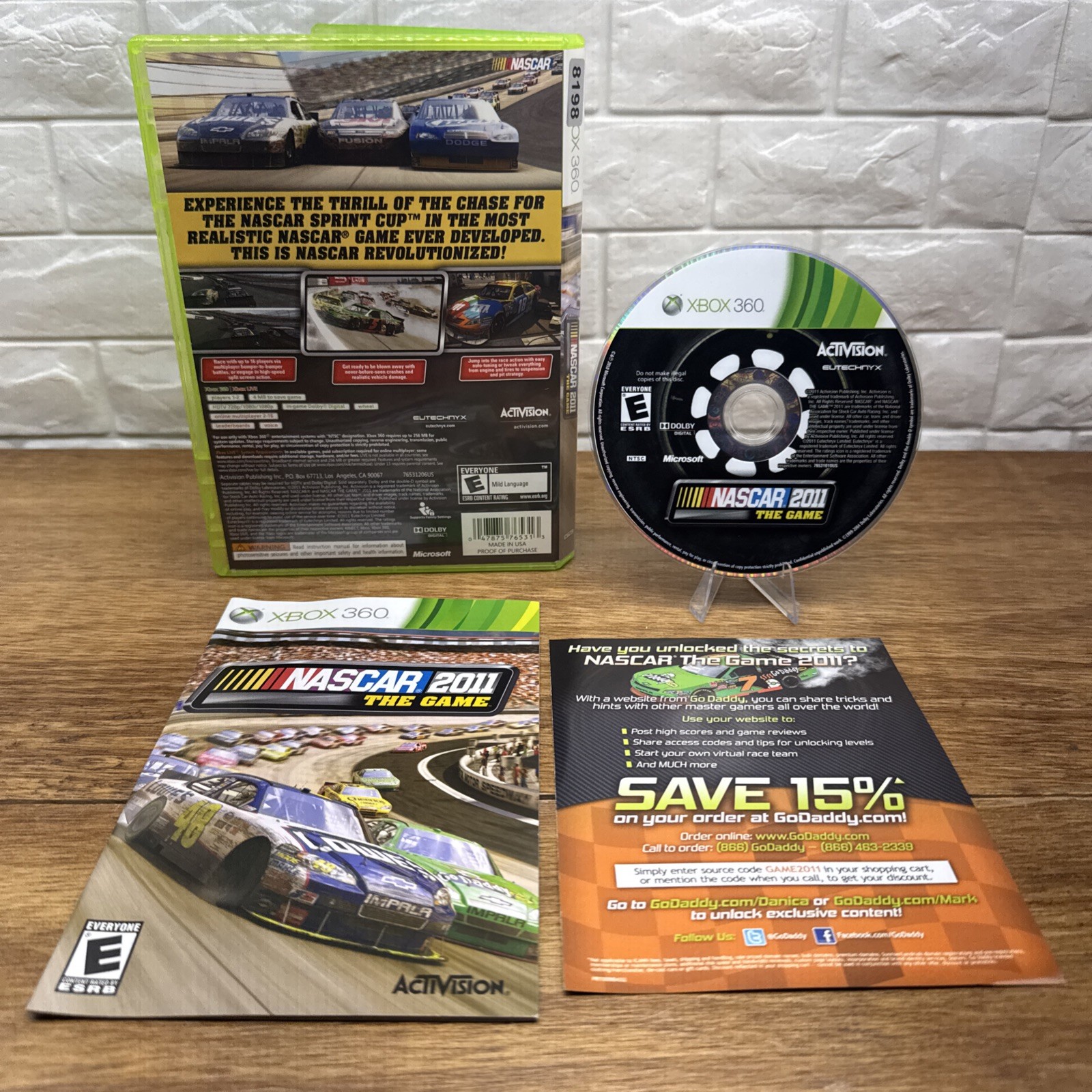 NASCAR The Game 2011 (Microsoft Xbox 360, 2011) CIB Refurbished Tested Free S/H