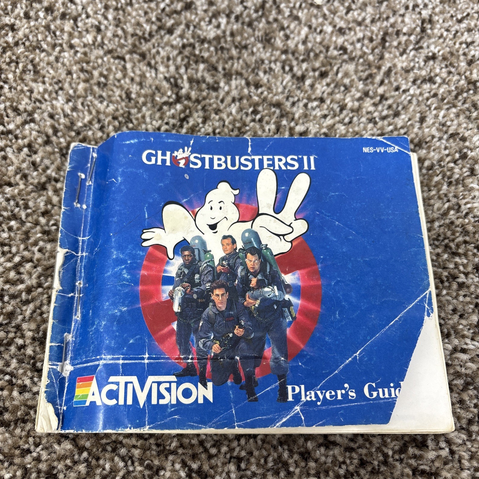 ROUGH!!!!!!! COMPLETE Ghostbusters II Nintendo Classic NES Game w/ Box & Manual