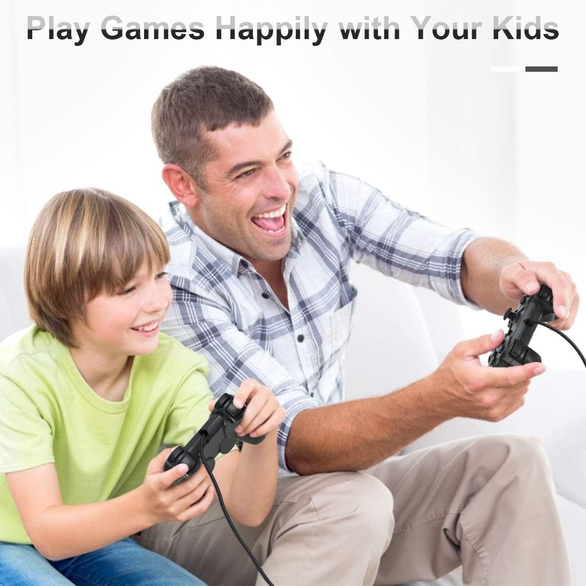 Wired Controller for PS-2 Console, Black Remote Controllers, PS-2 Accessories…