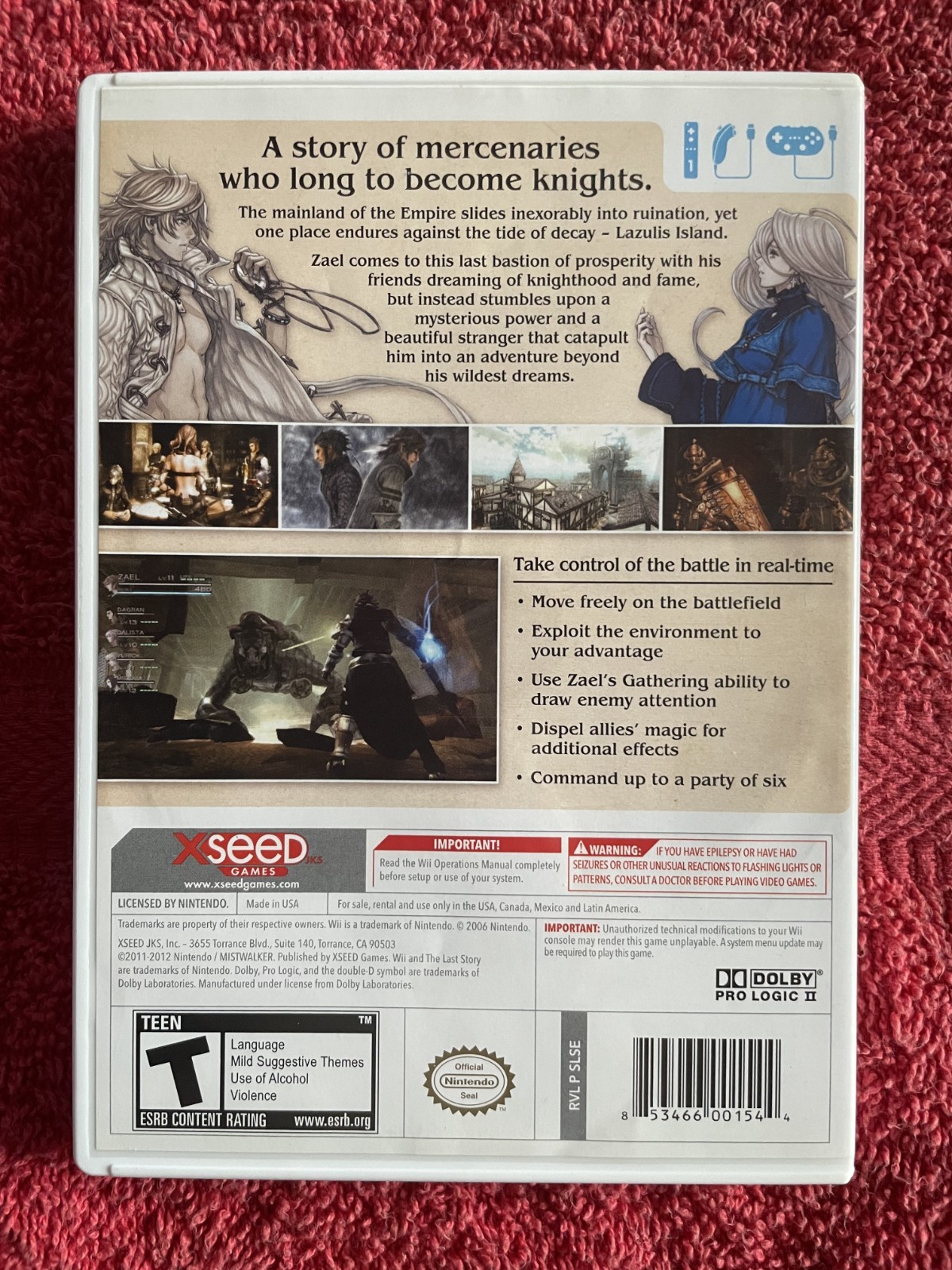 The Last Story (Nintendo Wii, 2012) CIB / Complete – Tested