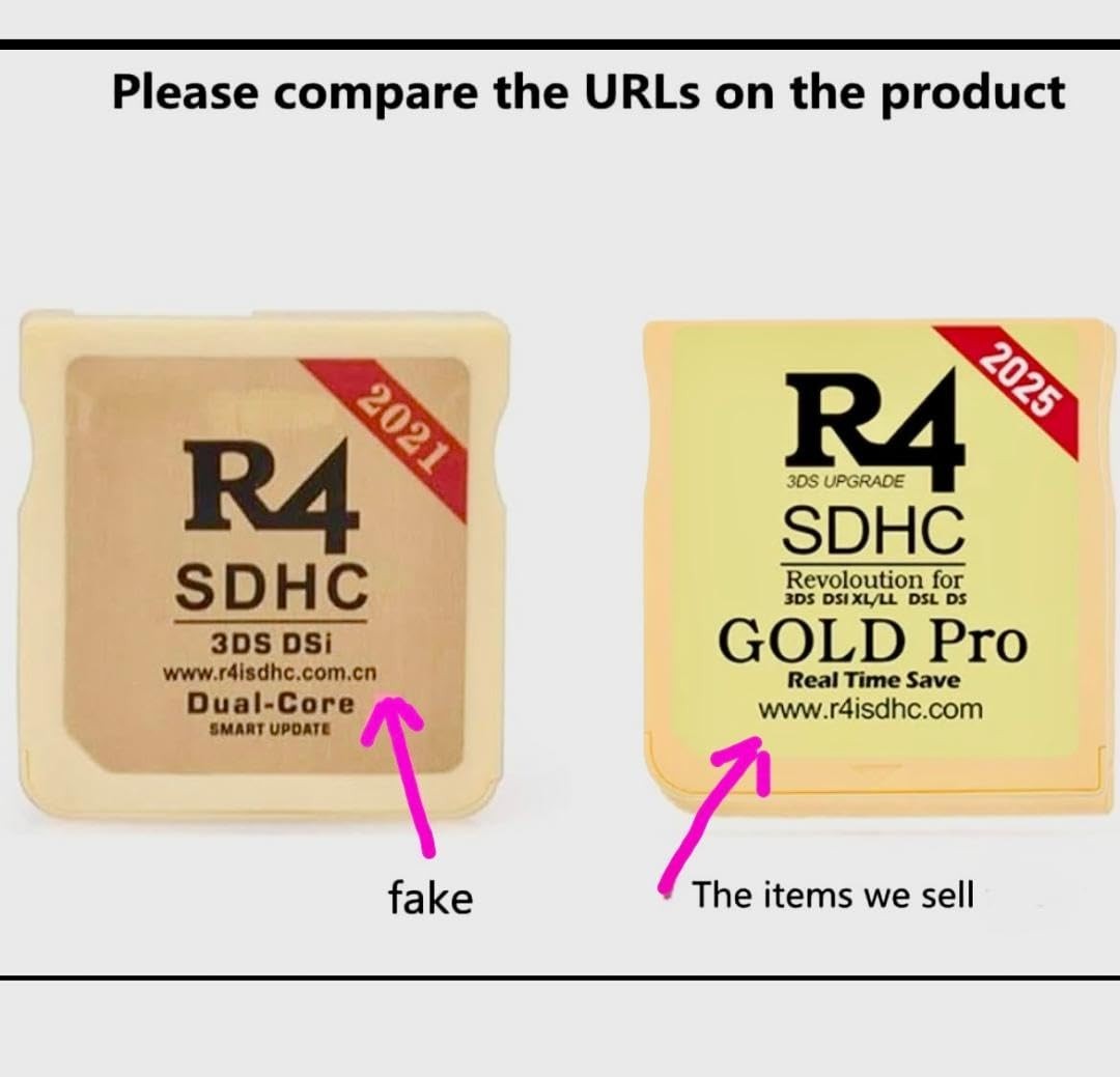 R4 SDHC Gold Pro for DS DSI 2DS 3DS – 8GB Micro SD Included