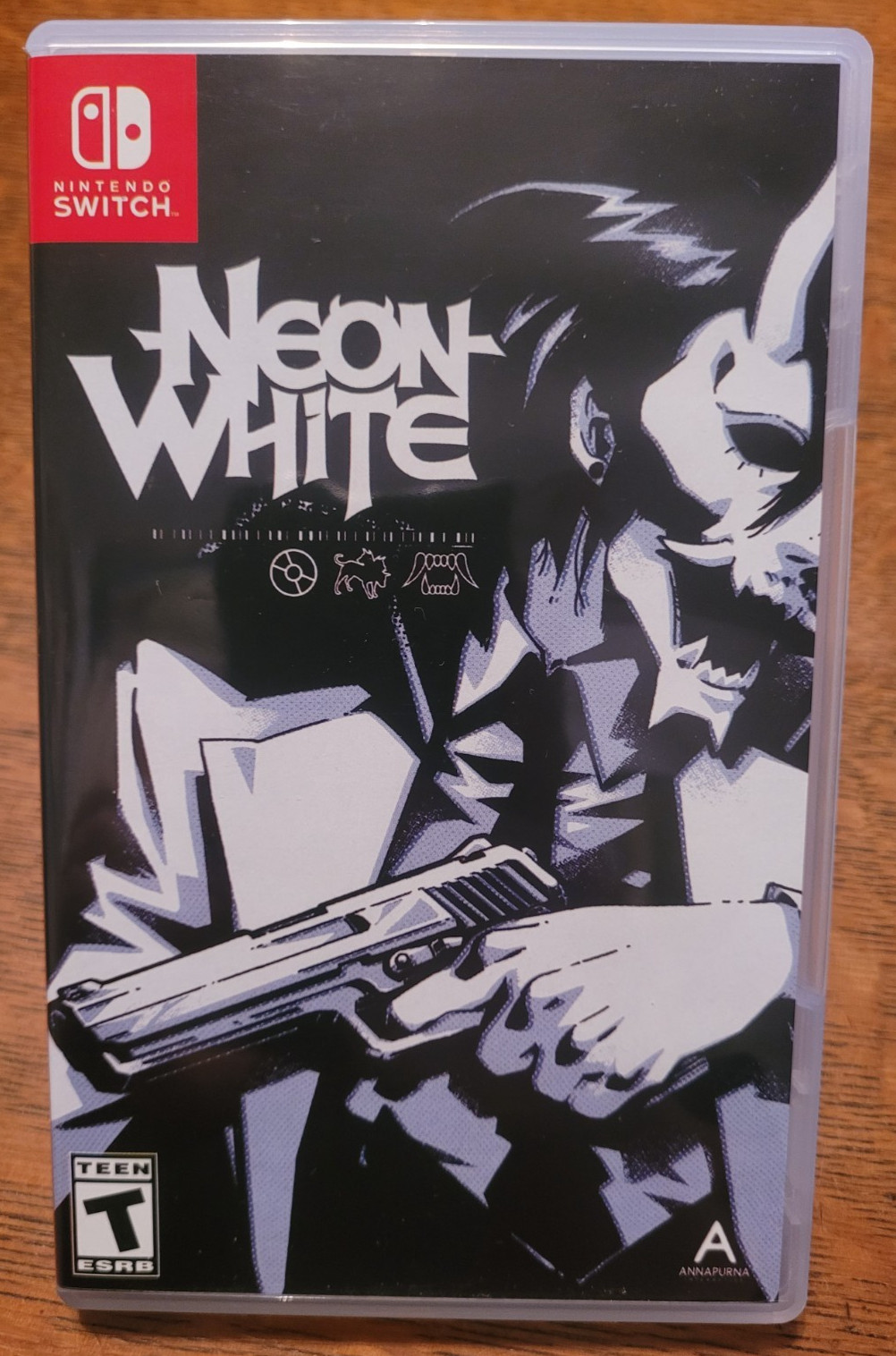 NEON WHITE Nintendo Switch COMPLETE iam8bit Exclusive Edition Stickers CIB RARE