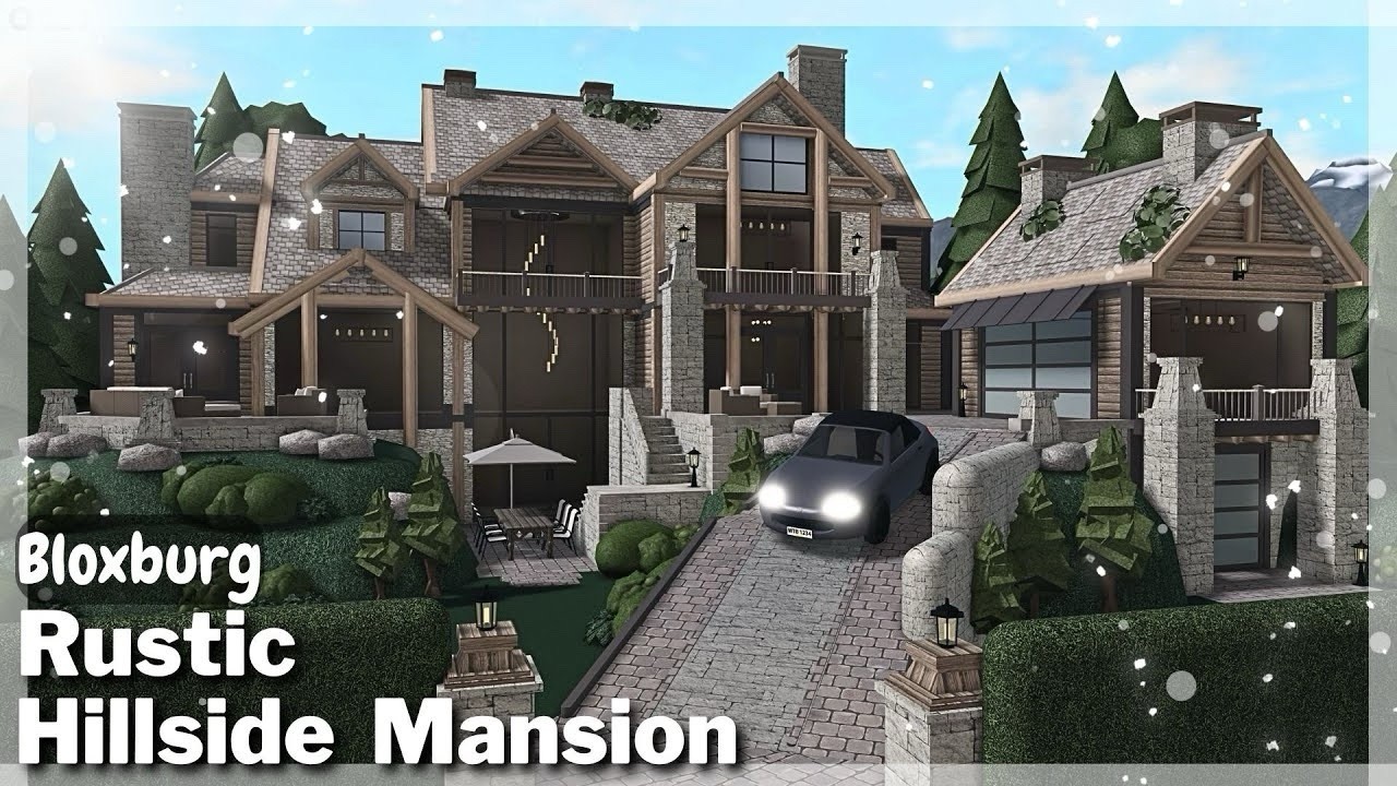 RUSTIC HILLSIDE MANSION BLOXBURG.CHECK DESCRIP.FAST BUILDER FOR AFFORDABLE PRICE