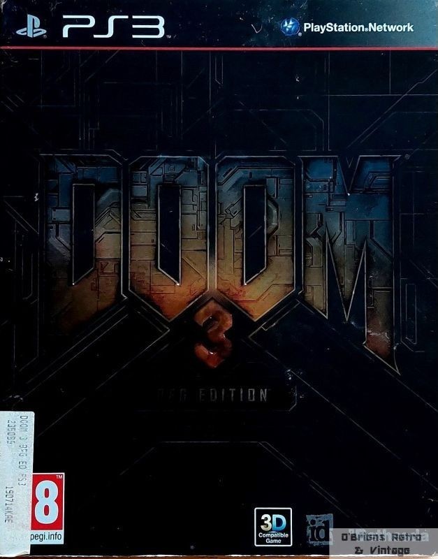 Doom 3: BFG Edition (PlayStation 3, Bethesda) – Slipcover + Complete – PAL