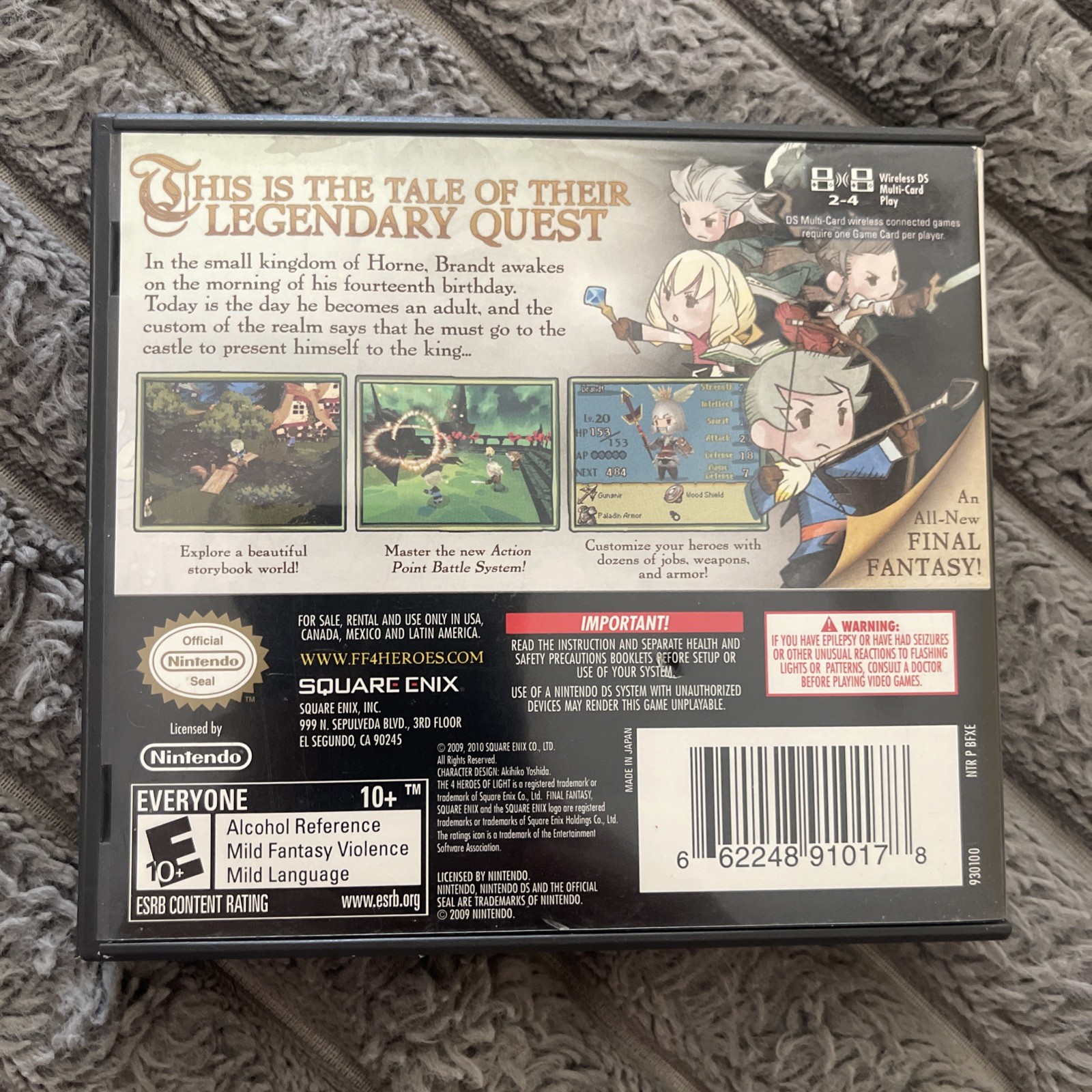 Final Fantasy 4 Heroes of Light – DS Game CIB Very Good