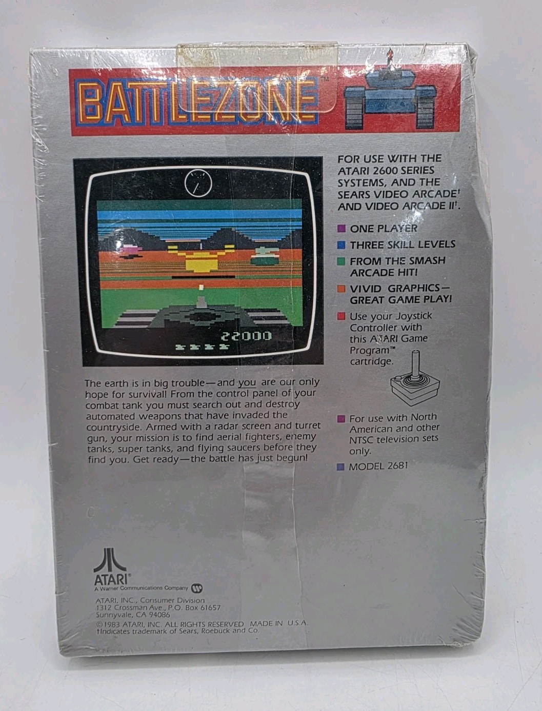 BattleZone Atari 2600 New Damaged Box 1983