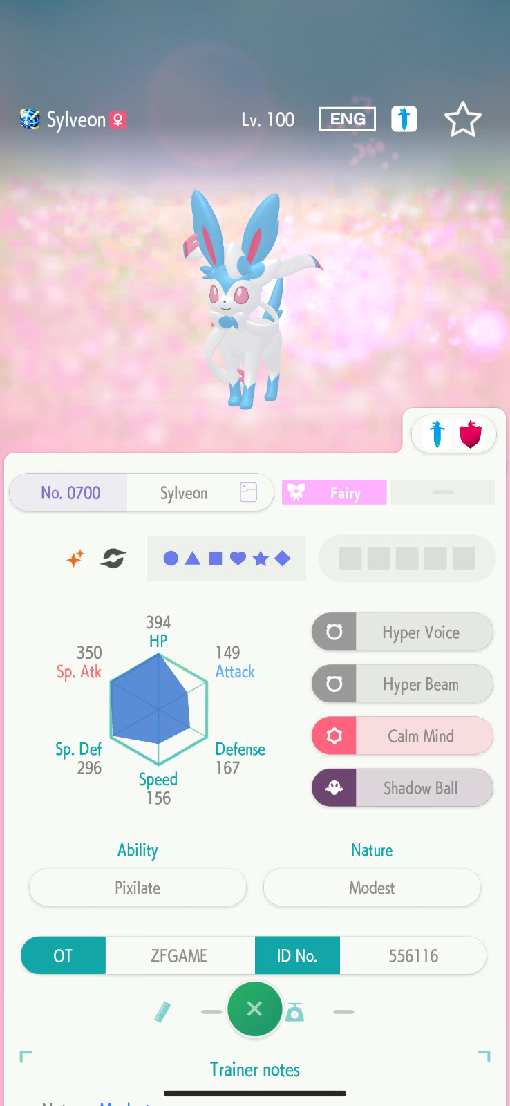 ✨6IV SHINY Sylveon + EVS🚀 POKEMON HOME✨Champions✨Online delivery⚡