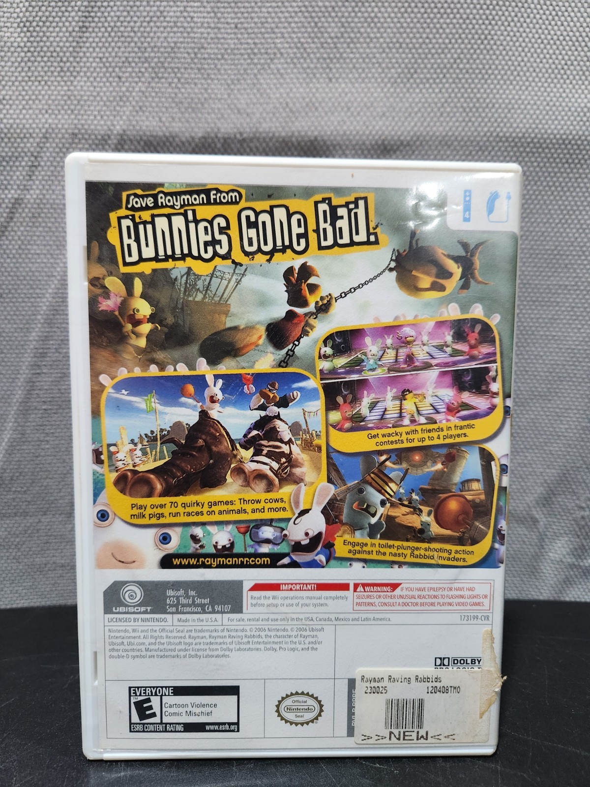Rayman Raving Rabbids – Nintendo Wii – Complete w/ Manual – Tested – Free Ship