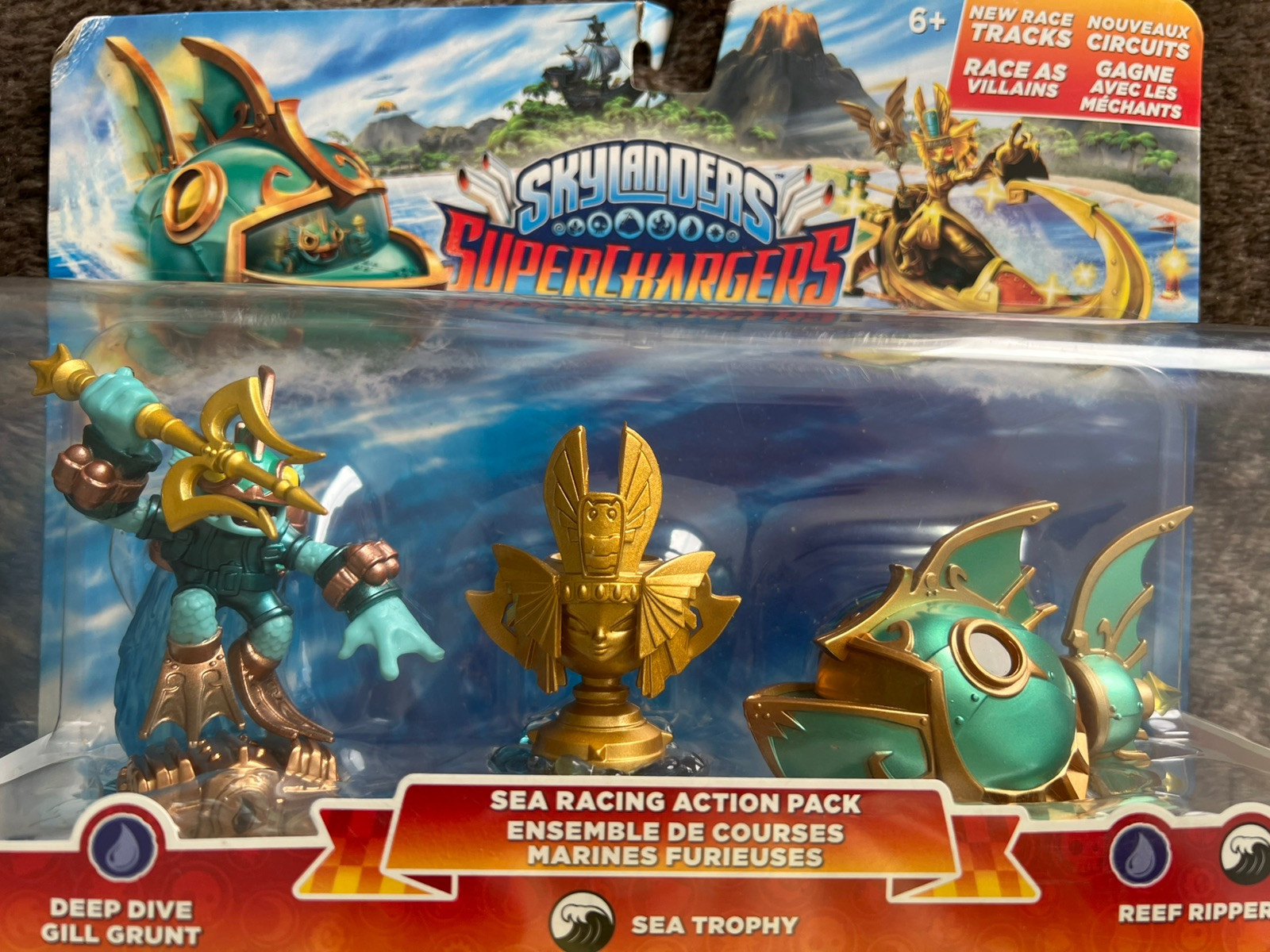 Skylanders Supercharger Sea Racing Action Pack Gill Grunt Sea Trophy Reef Ripper