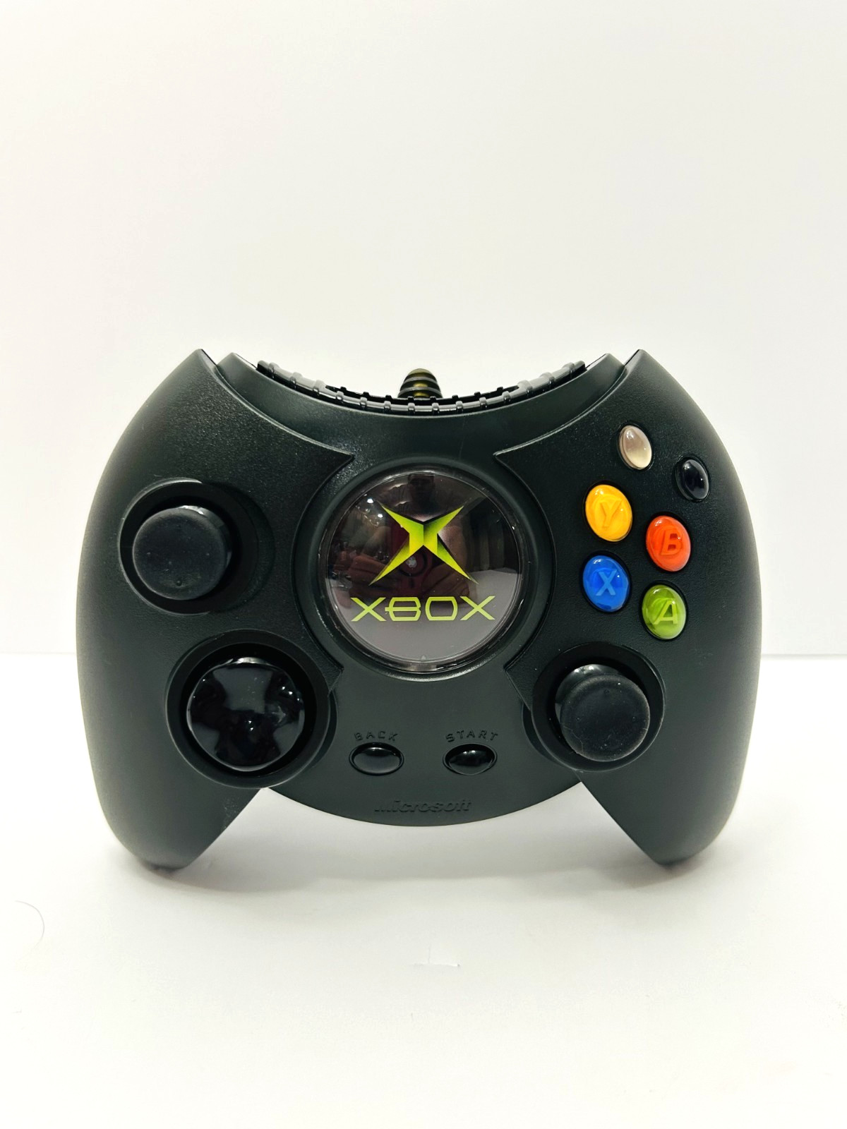Original Xbox OEM “Duke” Black Controller with Breakaway Cable CLEANED & TESTED