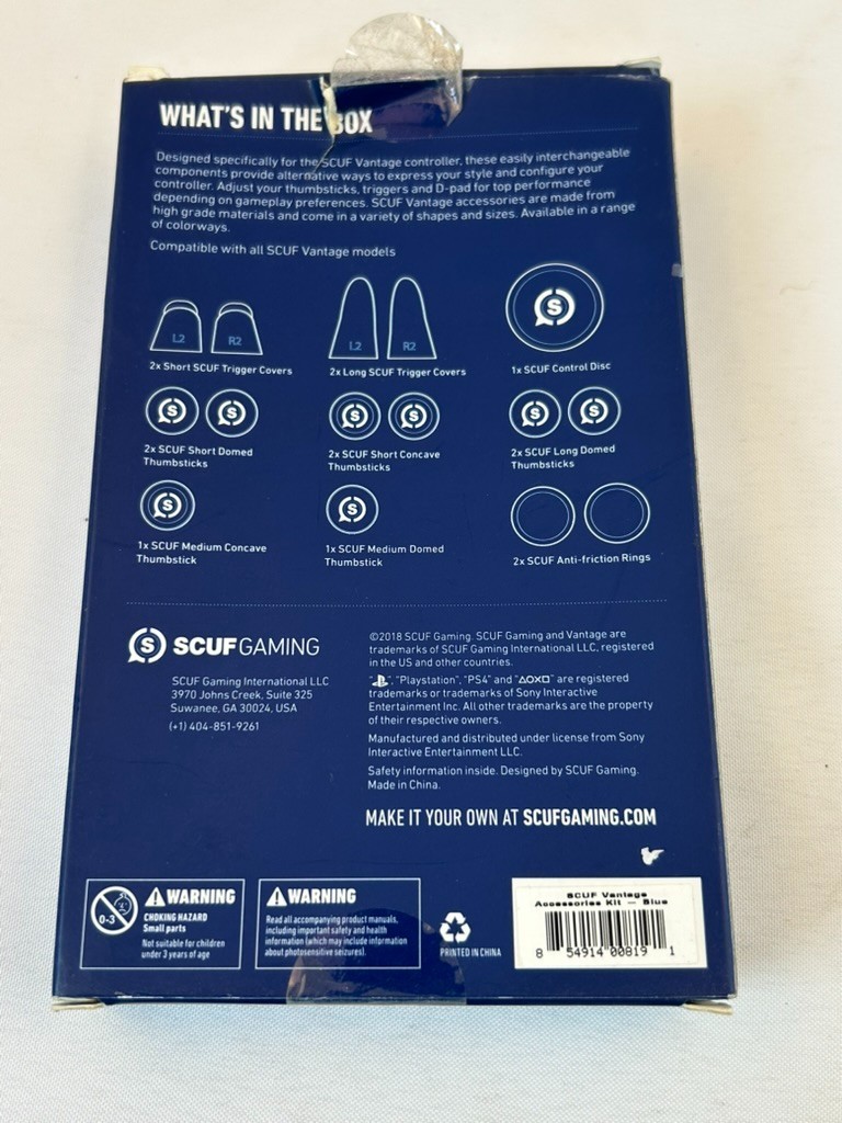 Playstation 4 Ps4 Scuf Vantage Accessories Kit. Brand New In Box. Blue