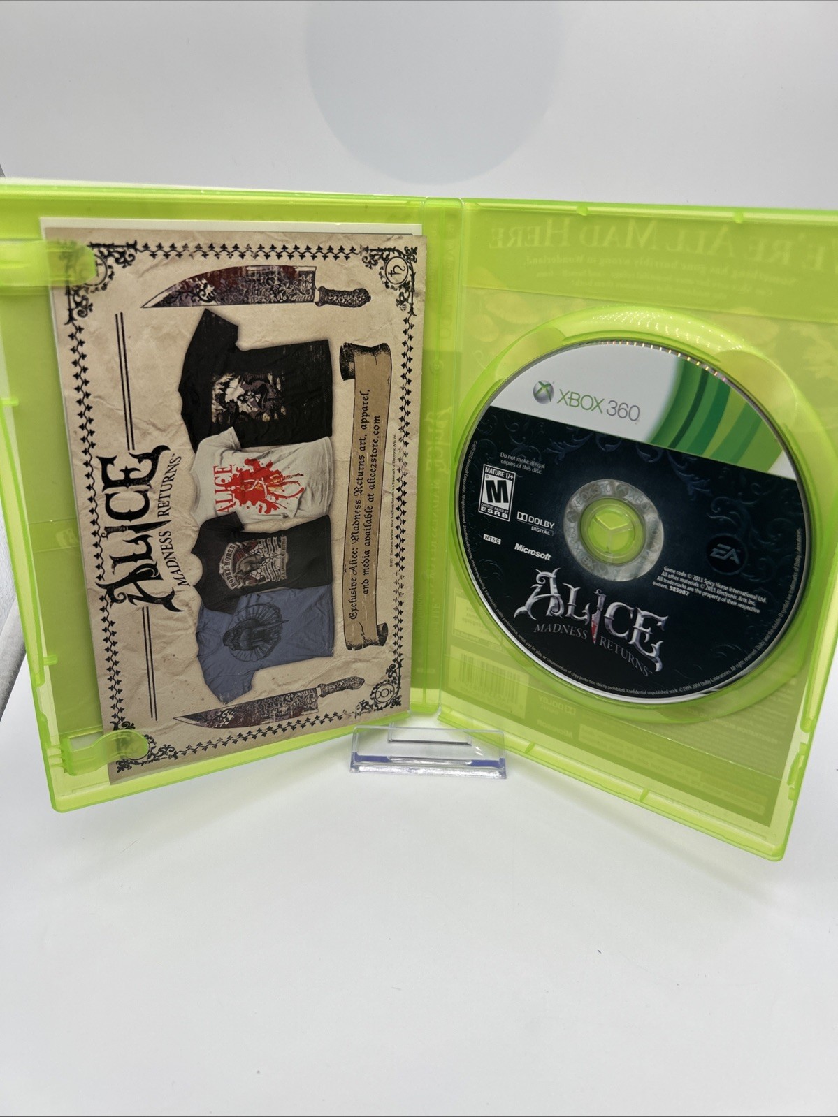 Alice: Madness Returns (Microsoft Xbox 360, 2011) Tested Mint