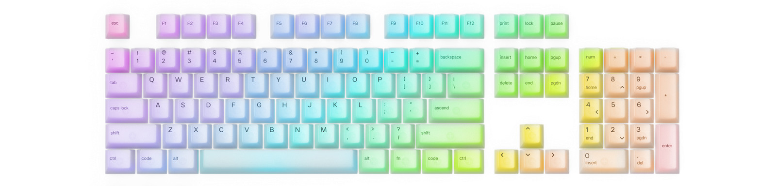 Glorious – Polychroma Translucent Universal RGB Keycaps for 100% 85% 80% TKL …