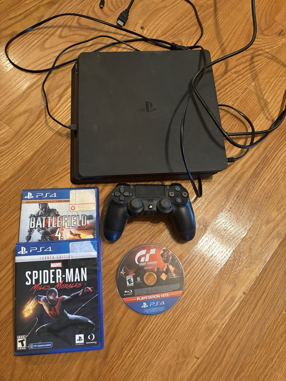 Sony PlayStation 4 Original Black, 500GB, Tested Working Console With 3 Games