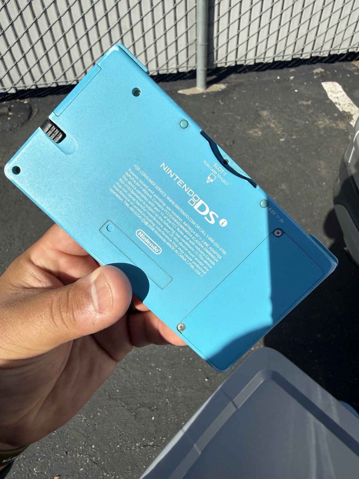 Nintendo DSi Lite Blue Console + Game Cartridge Lot (Mario, Star Wars, Batman)