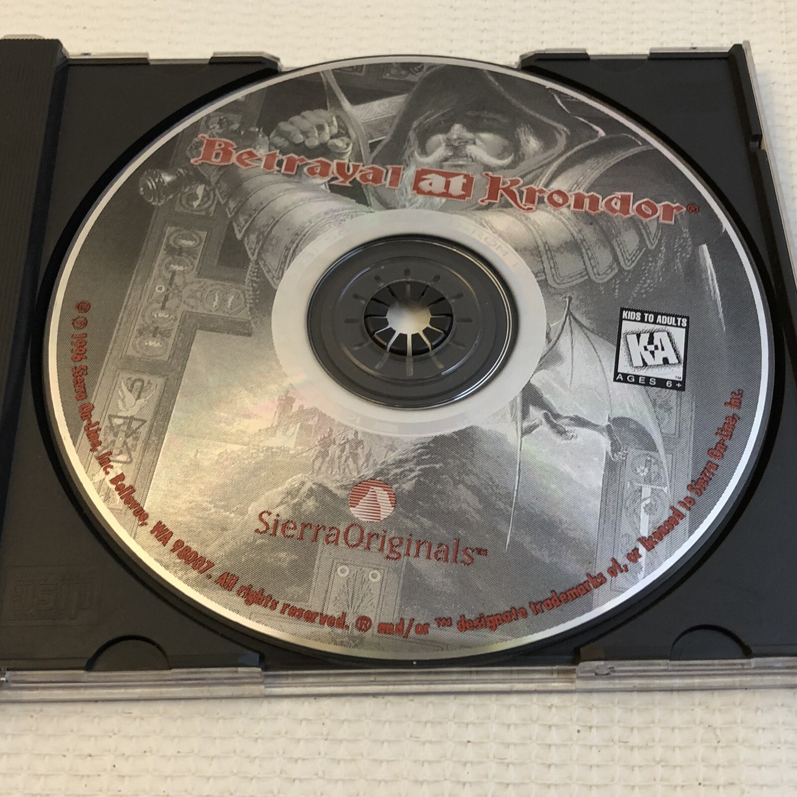 1996 BETRAYAL AT KRONDOR SIERRA Original Online PC MS DOS 5.0 CDROM Role Playing