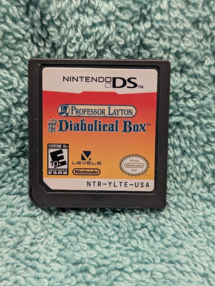 Professor Layton and the Diabolical Box Nintendo DS 2ds 3ds Works Game AUTHENTIC