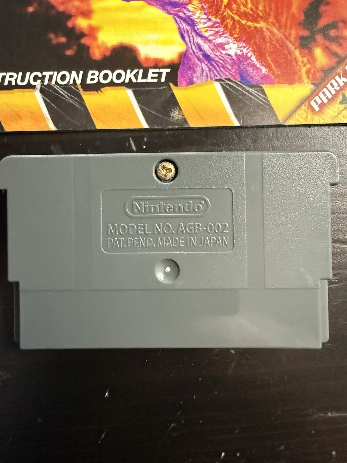 Jurassic Park Park Builder Nintendo Game Boy Advance GBA Cart And Manual Tested