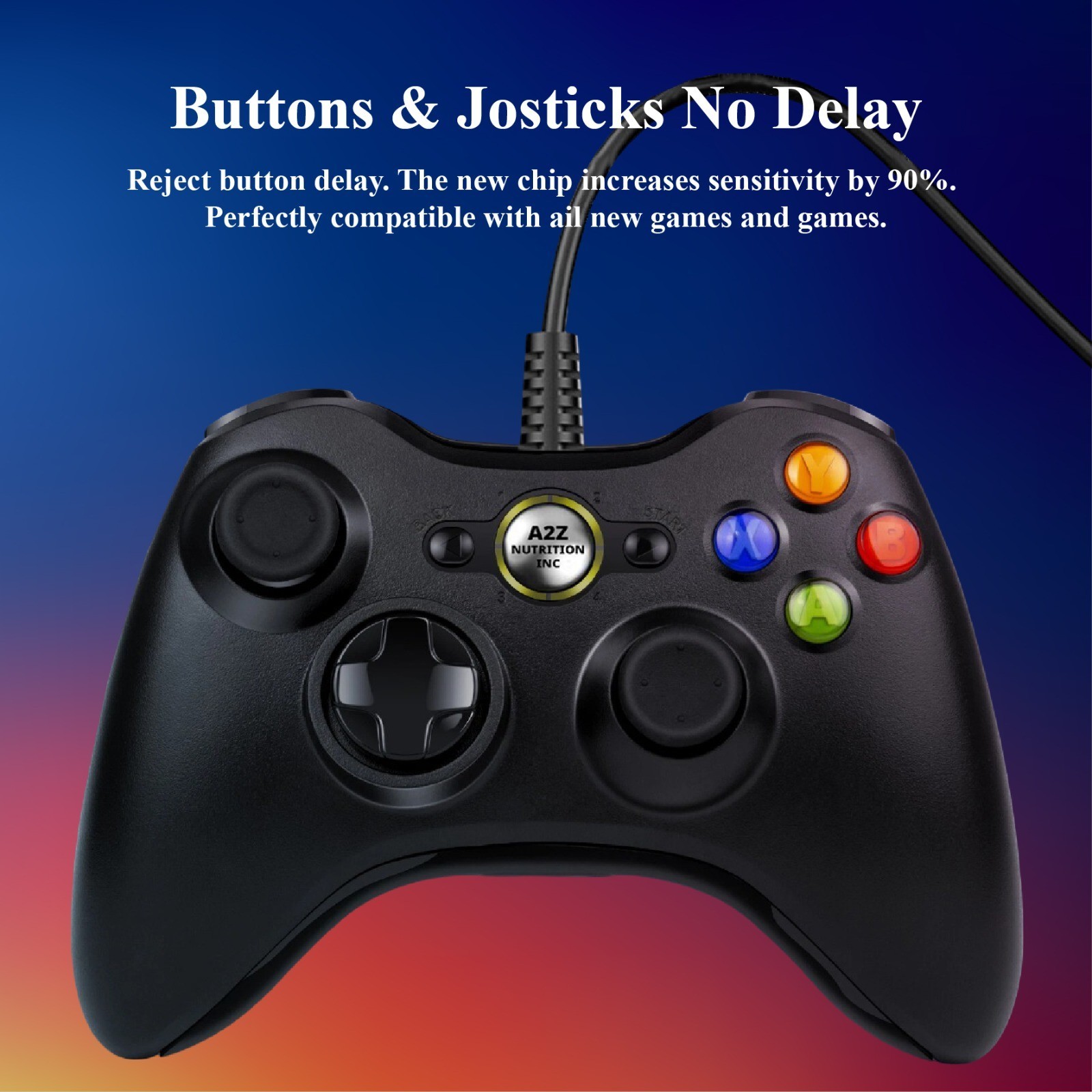 Wired Controller USB For PC Compatible With Xbox 360 / Windows 7 8 10 11 Gamepad