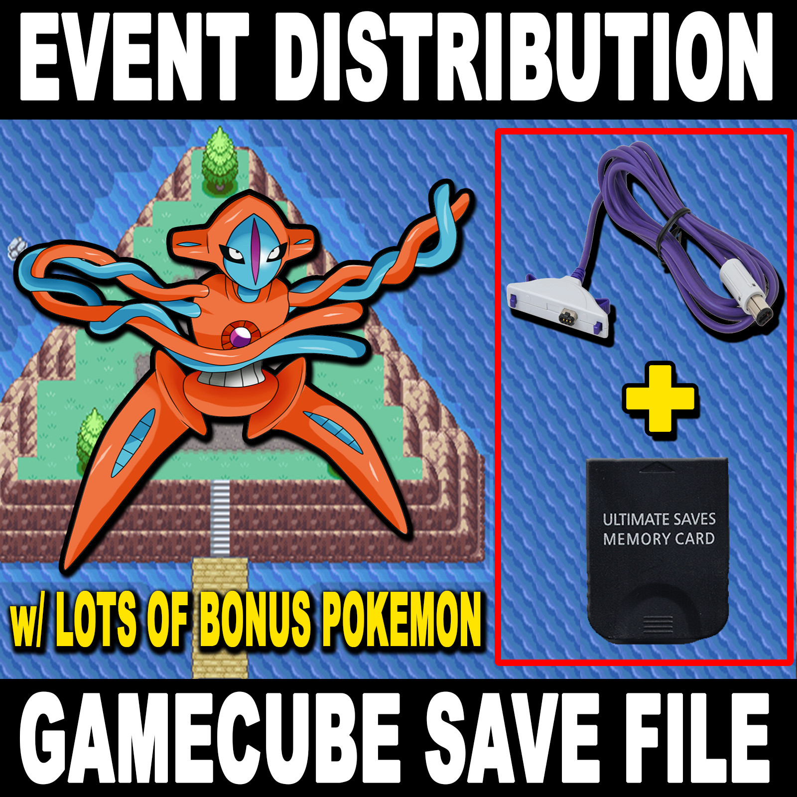 Pokemon Birth Island Deoxys Event Save Gamecube Memory Card (No Game)