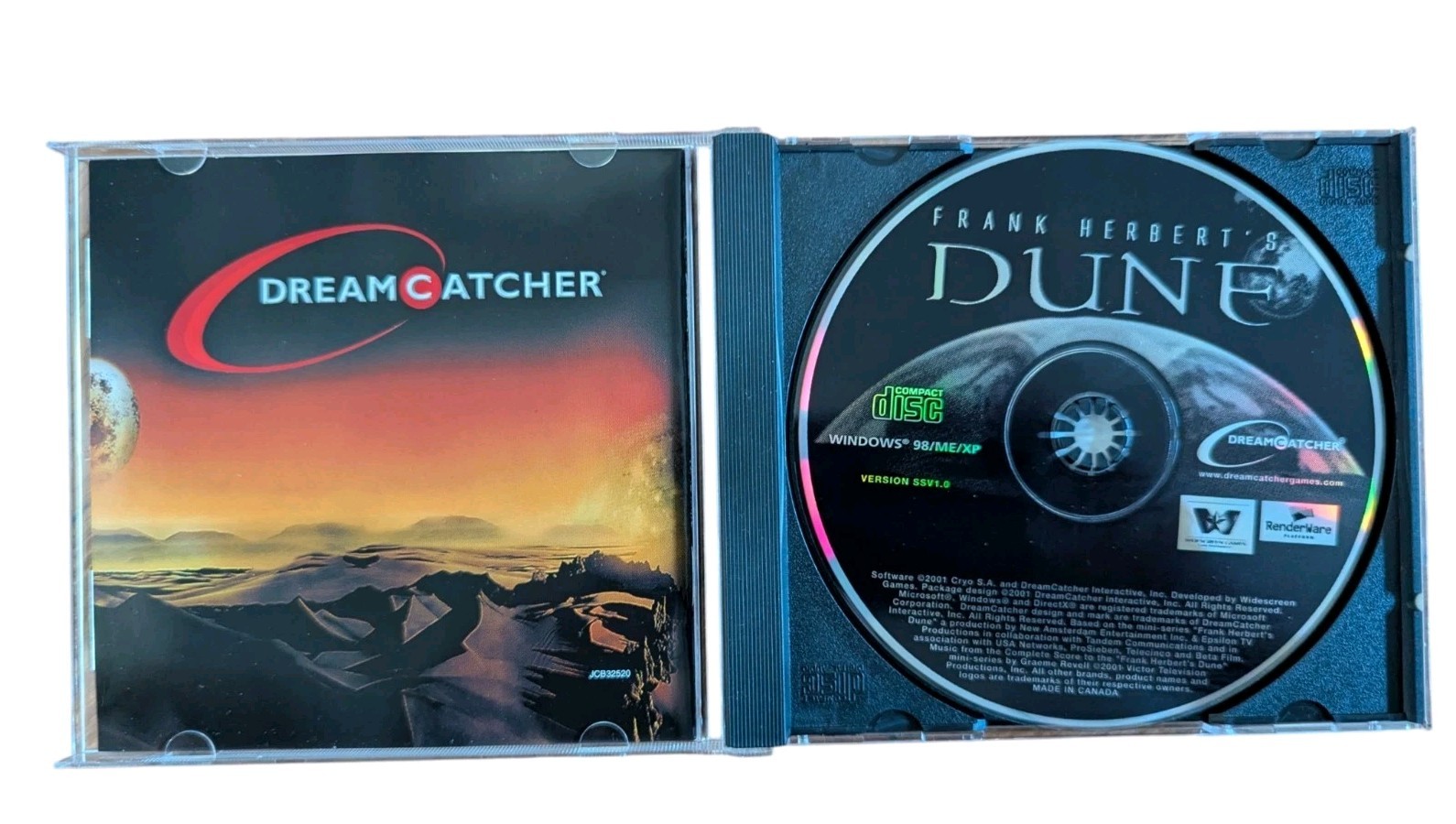 Frank Herbert’s DUNE Dreamcatcher Cryo Big Box Windows 98/ME/XP PC 2001