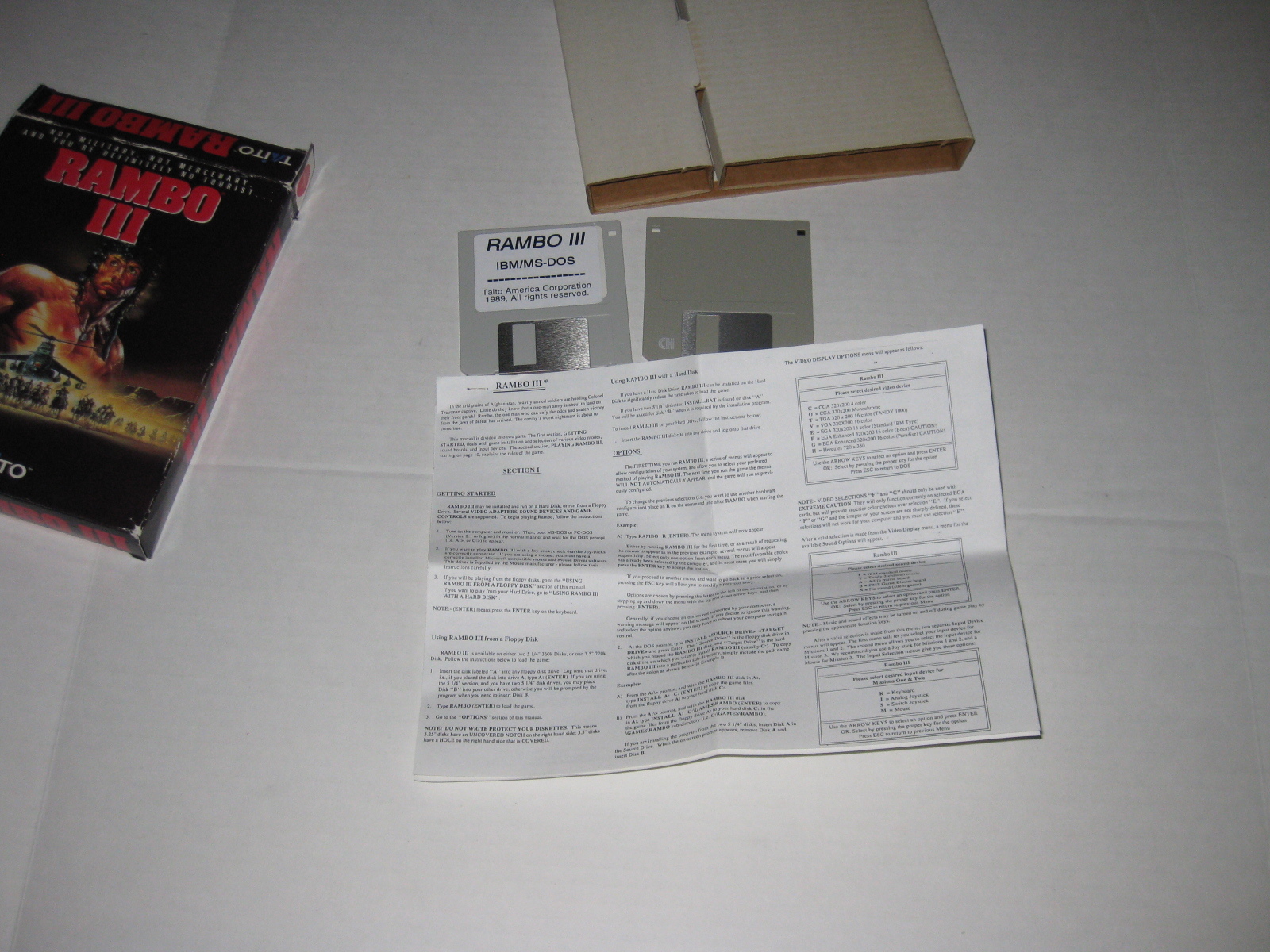Rambo III (PC, IBM, DOS,1989) Rare Game