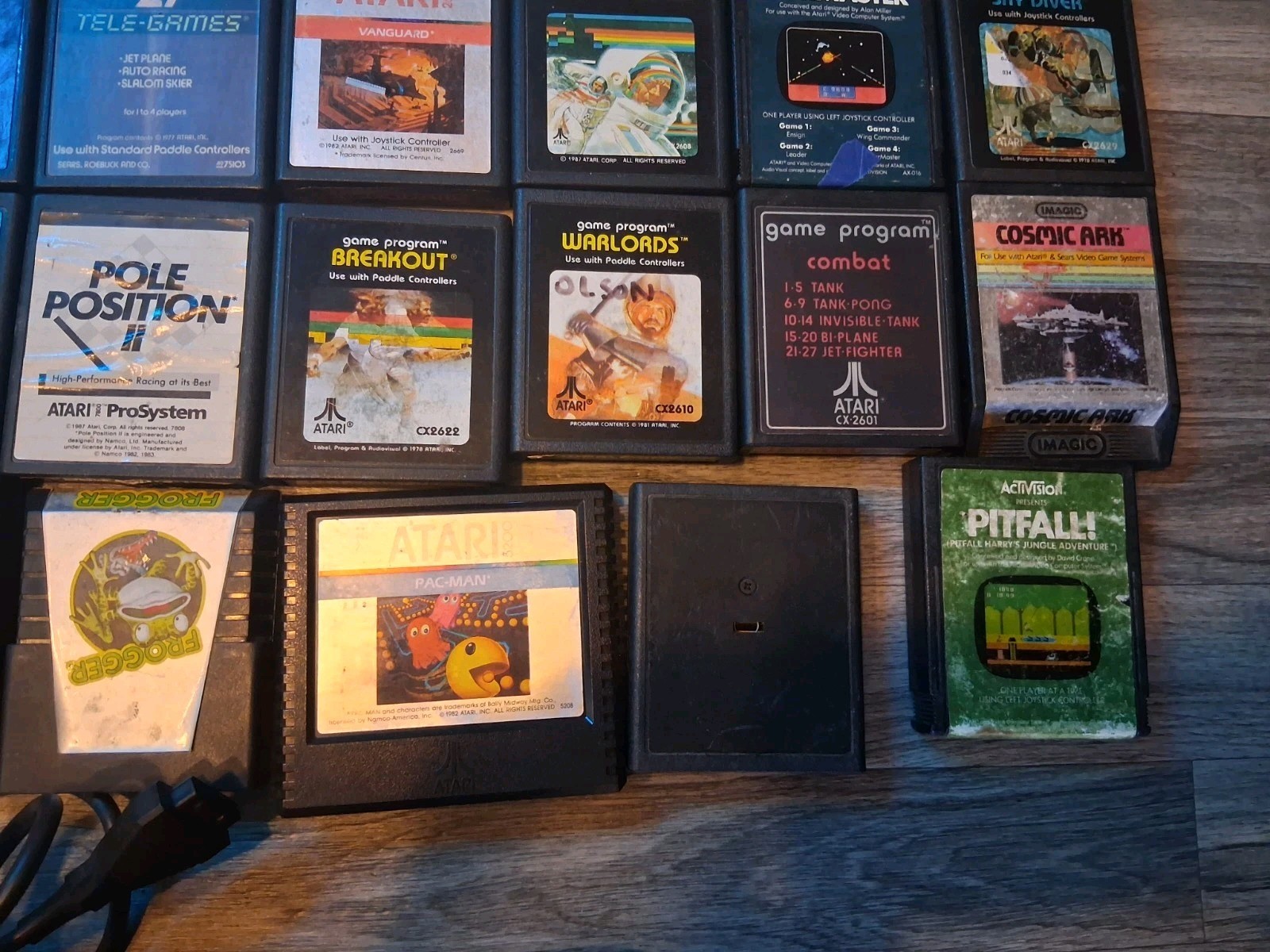 Atari 2600 Game Lot 27 Games + Atari 5200 Controller W/ Pitfall