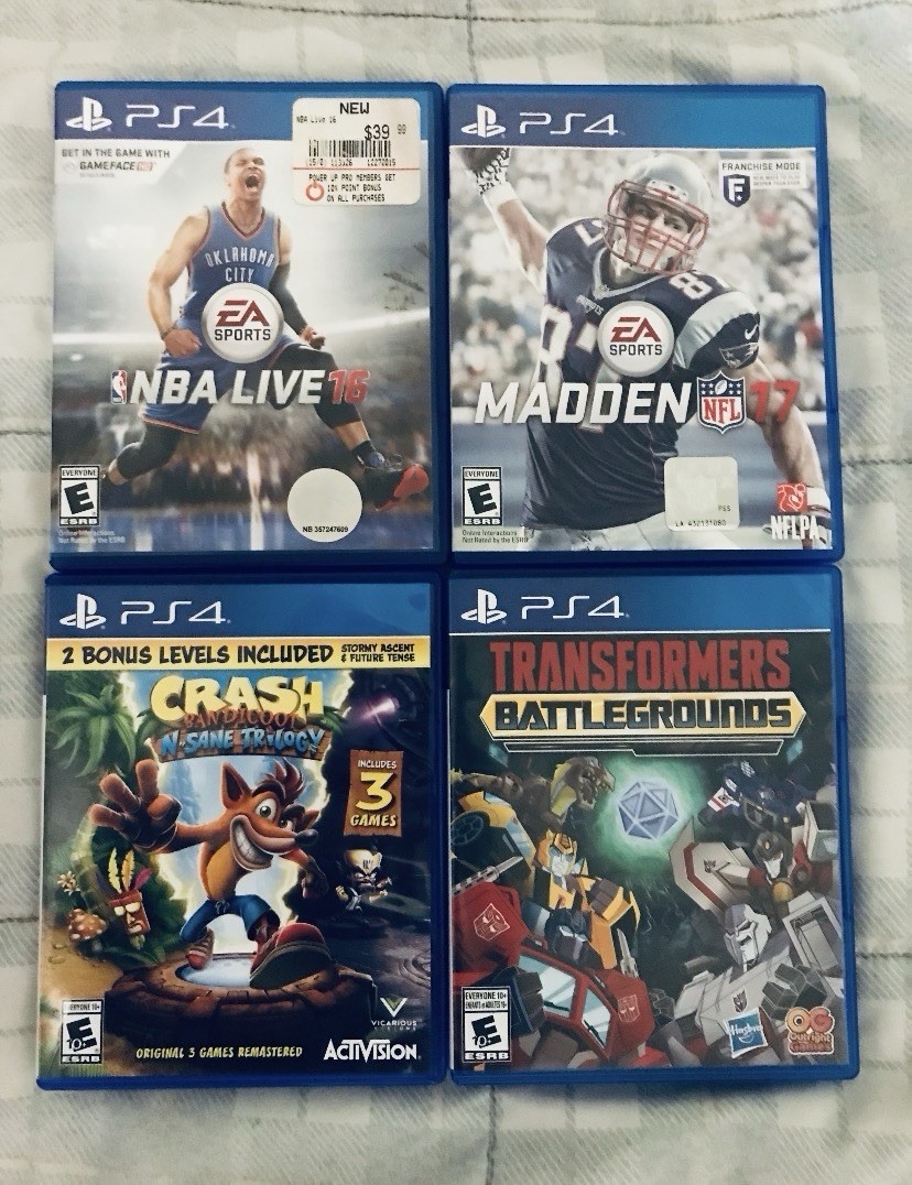 Ps4 Playstation 4 Lot of 9 Games & Wired Headset Adult Owned Fully Functional.