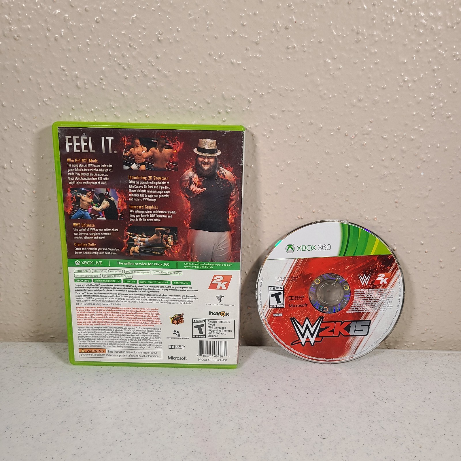 WWE ’12 & 2K15 Microsoft Xbox 360 Game Bundle LOT Tested & Working