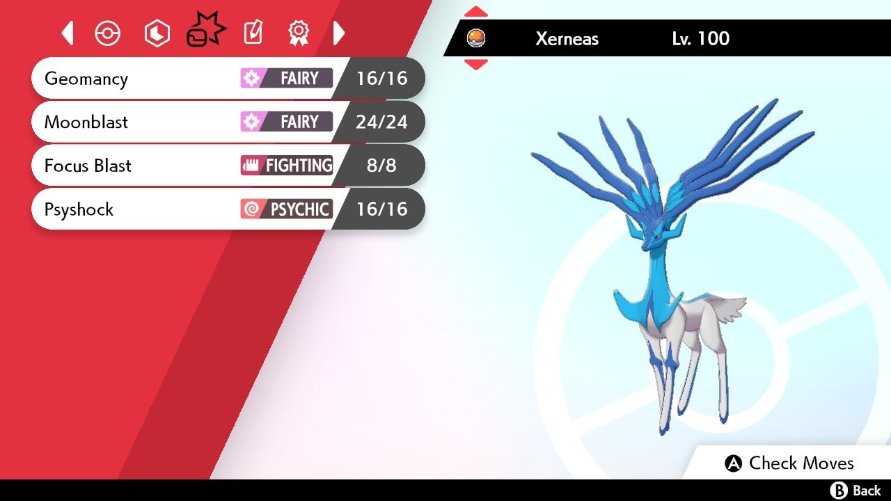 Xerneas Shiny 6IVS Pokemon Sword and Shield