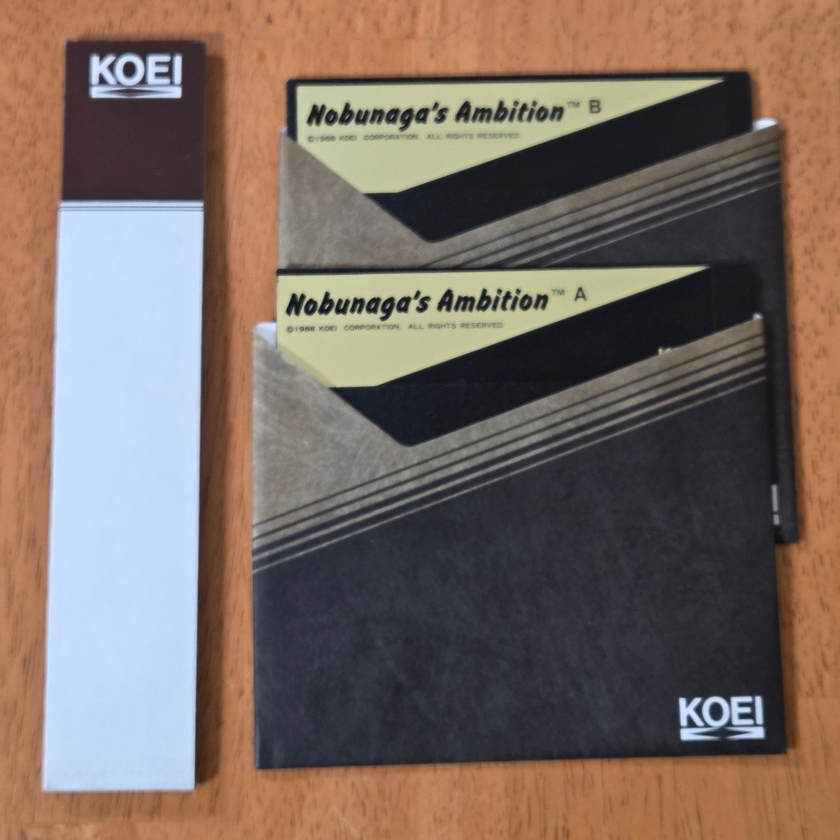 Nobunaga’s Ambition Koei 5.25″ IBM PC Big Box Game Complete 1988 Map Poster