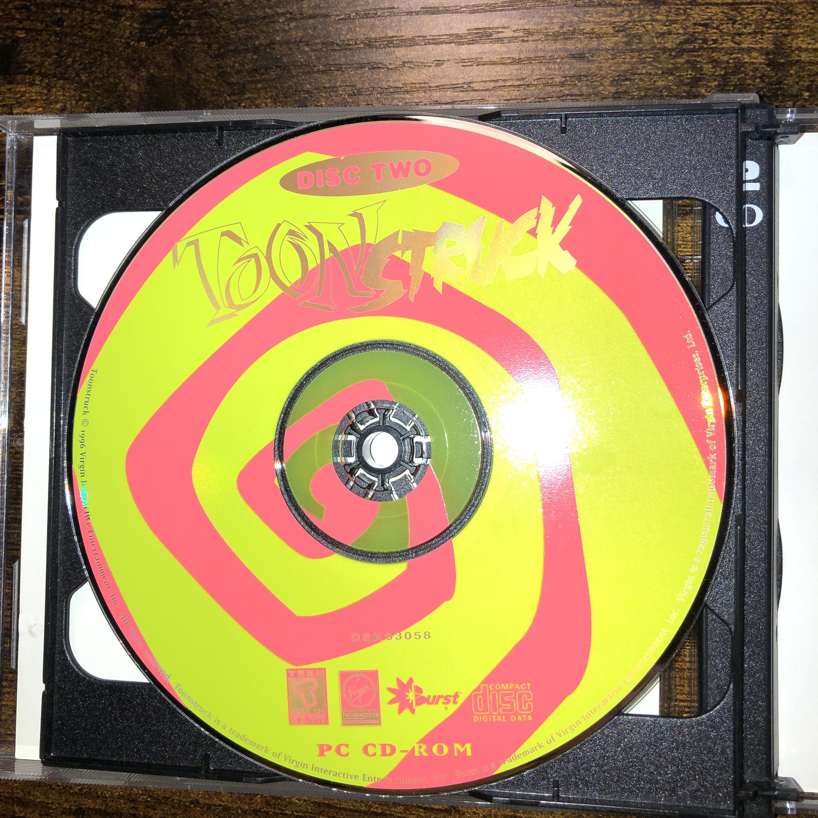 Toonstruck PC CD-ROM Game 1996 Virgin Point & Click Adventure Complete 2 Disc