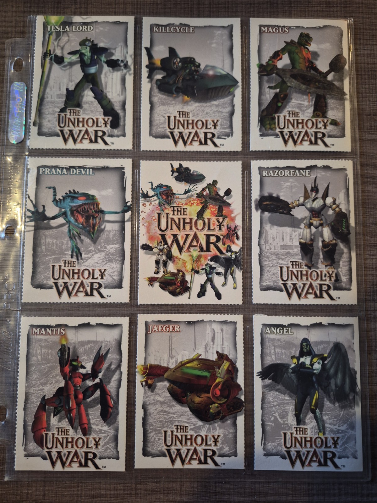 Vintage The Unholy War PlayStation 1 One character card sheet Crystal Dynamics