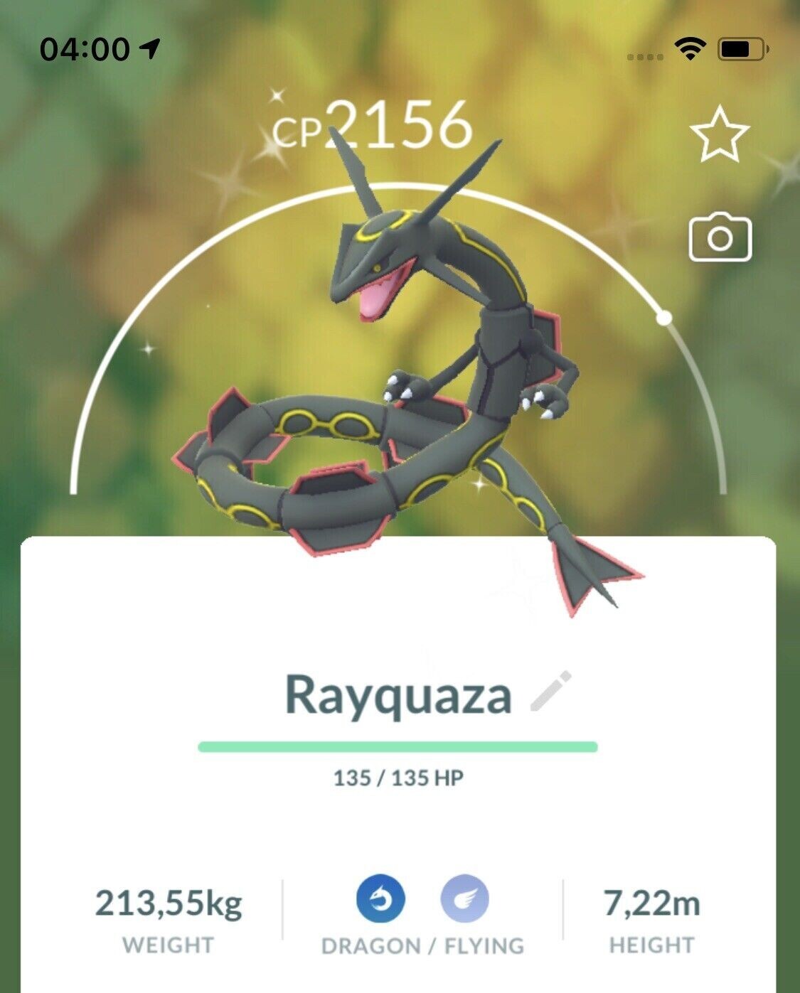 Shiny Rayquaza have Dragon Ascent – PTCs – Read Description