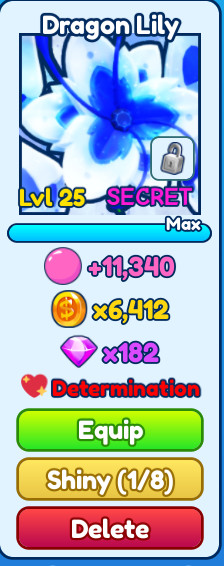 Dragon Lily (SECRET) Bubble Gum Simulator Infinity – BGSI cheapest!!