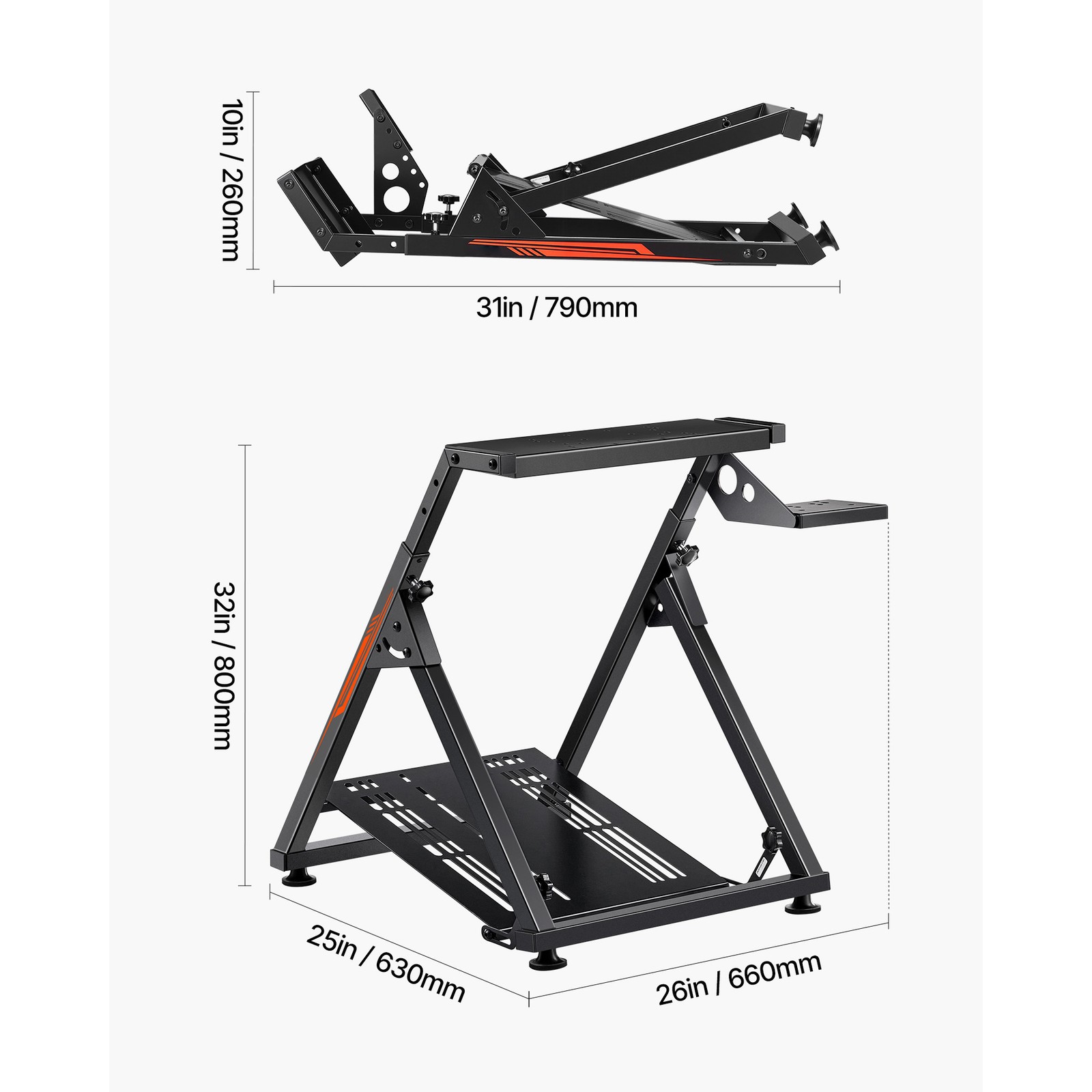 Uimoso Foldable Racing Steering Wheel Stand for Logitech G923 G920 G29 G27