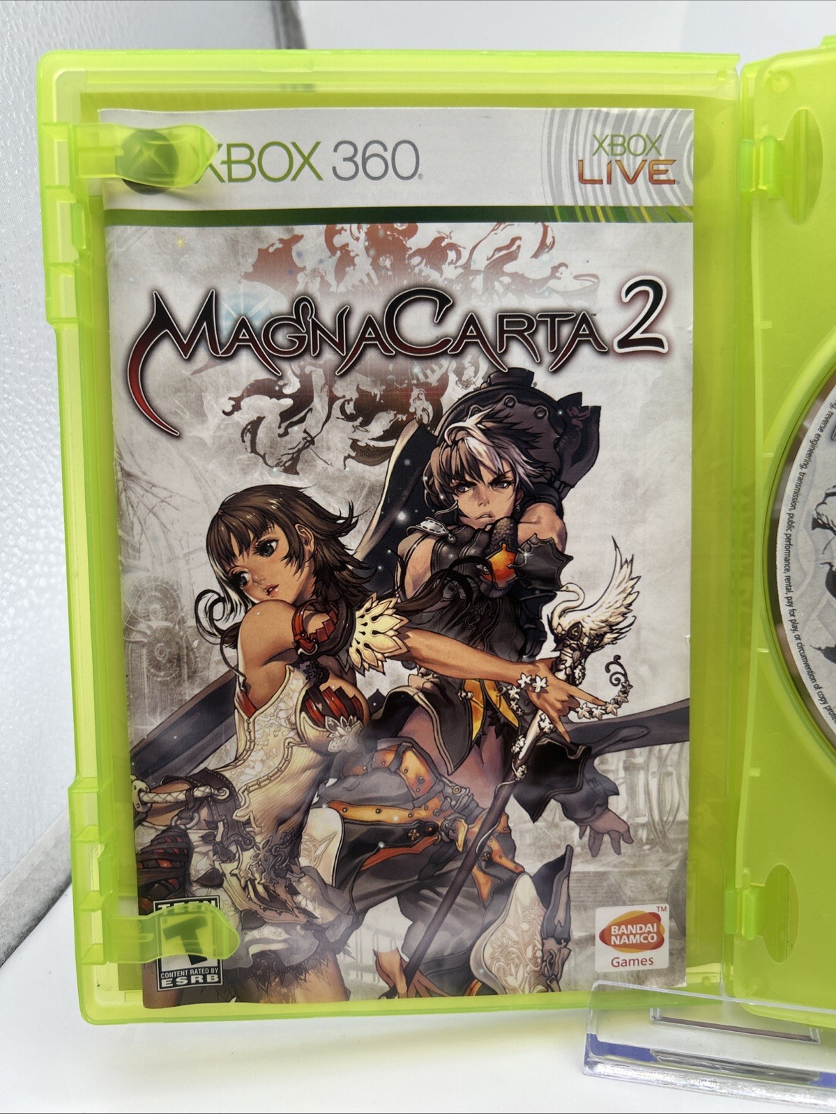 Bandai Namco Games MagnaCarta 2 Xbox 360 Role Playing NTSC 2009 Manual Clean