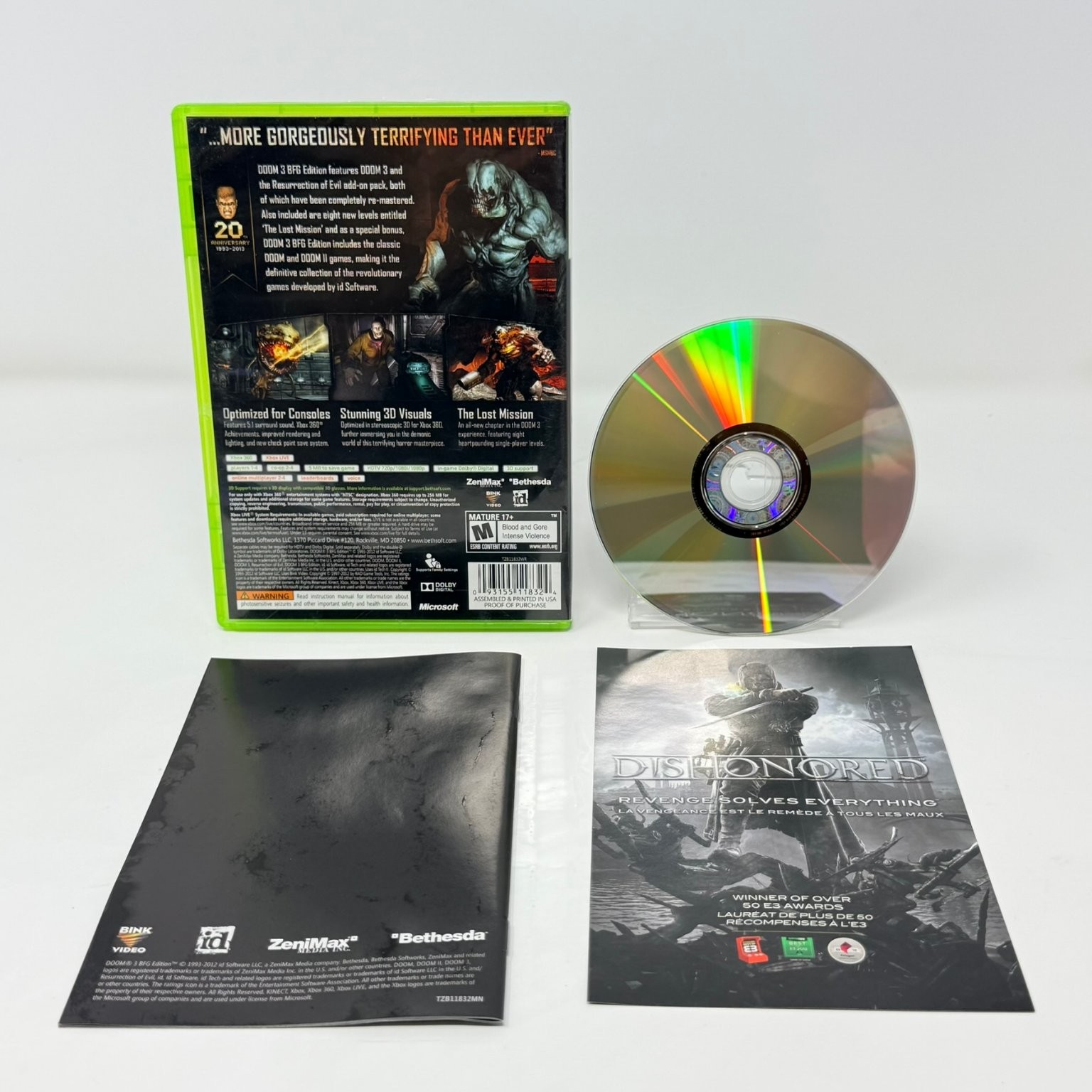 DOOM 3 BFG Edition Xbox 360 Video Game Shooter FPS Horror
