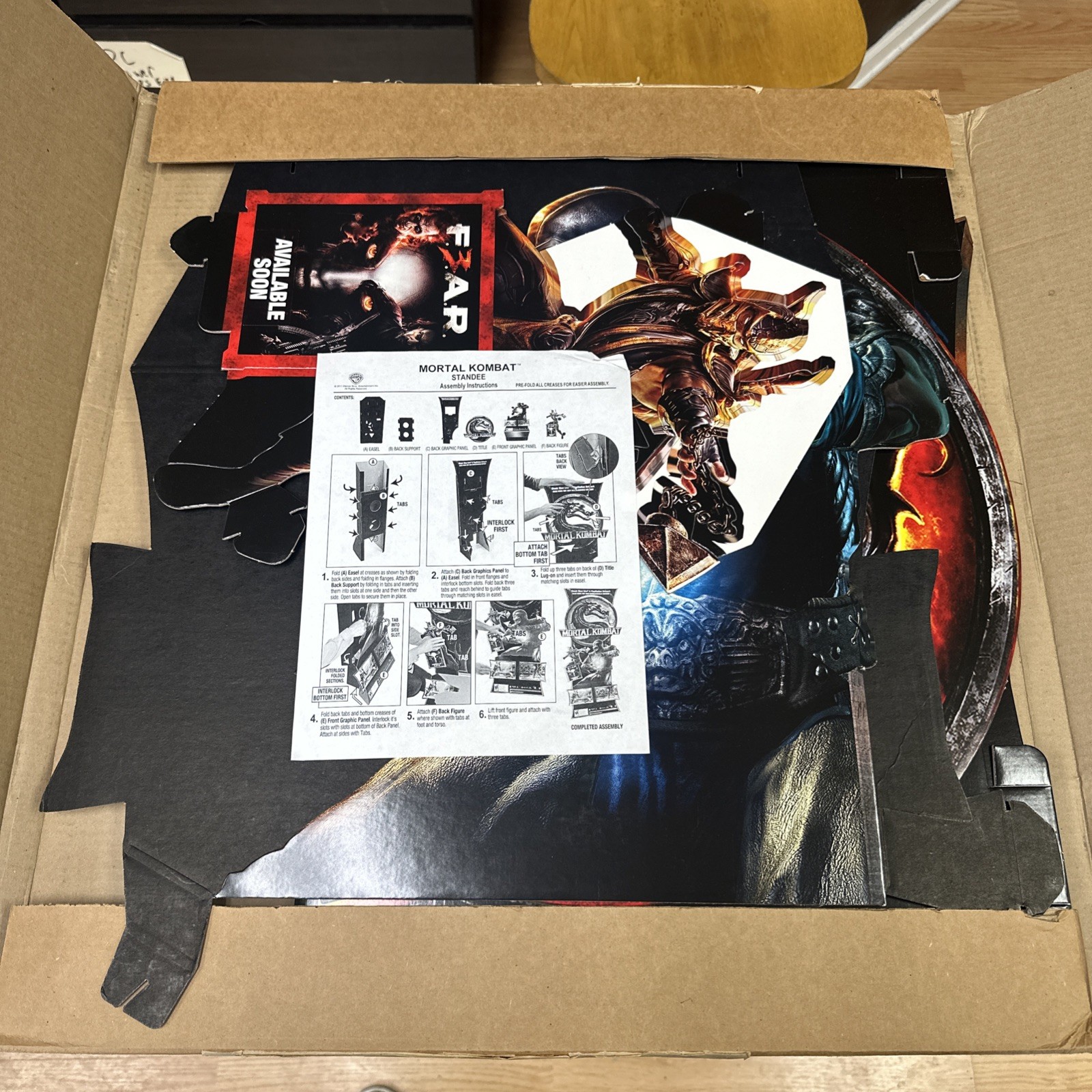 Unassembled Brand New Mortal Kombat 9 Store Display standee See Pictures Read