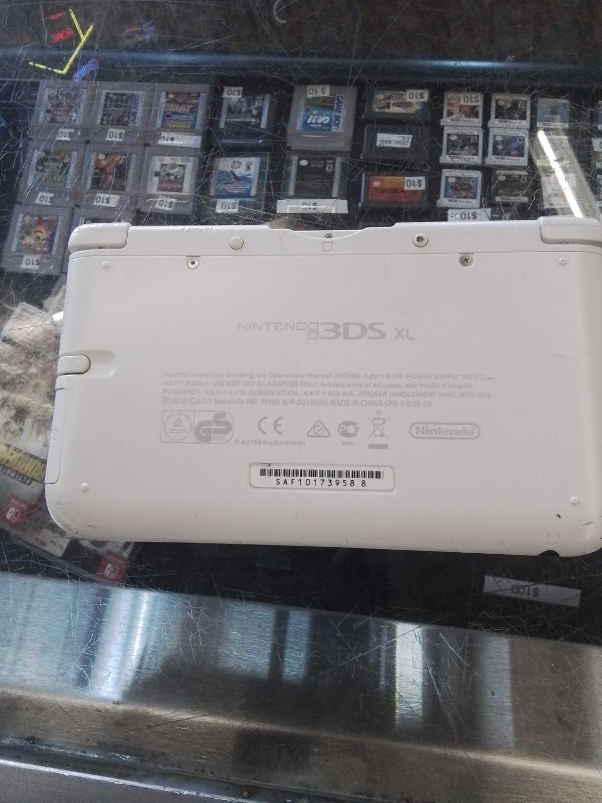 Nintendo 3DS XL White Handheld System No Charger