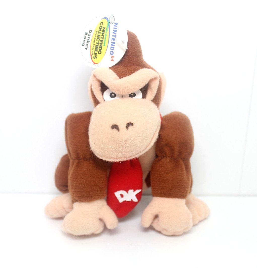 Vintage Nintendo 64 Donkey Kong Beanbag Plush + Hang & Tush Tag (BD&A, 1997)