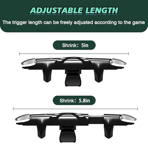 EasEasy Phone Game Trigger for iOS/Android, Mobile Gamepad Controller Black