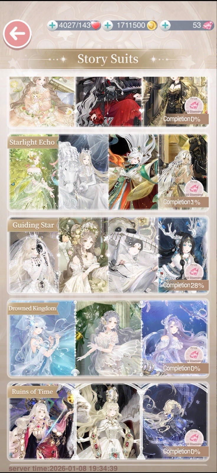 2018 Love Nikki Dress Up Queen Account V9 LVL 94 UNLOCKED 34% SUITS RARE