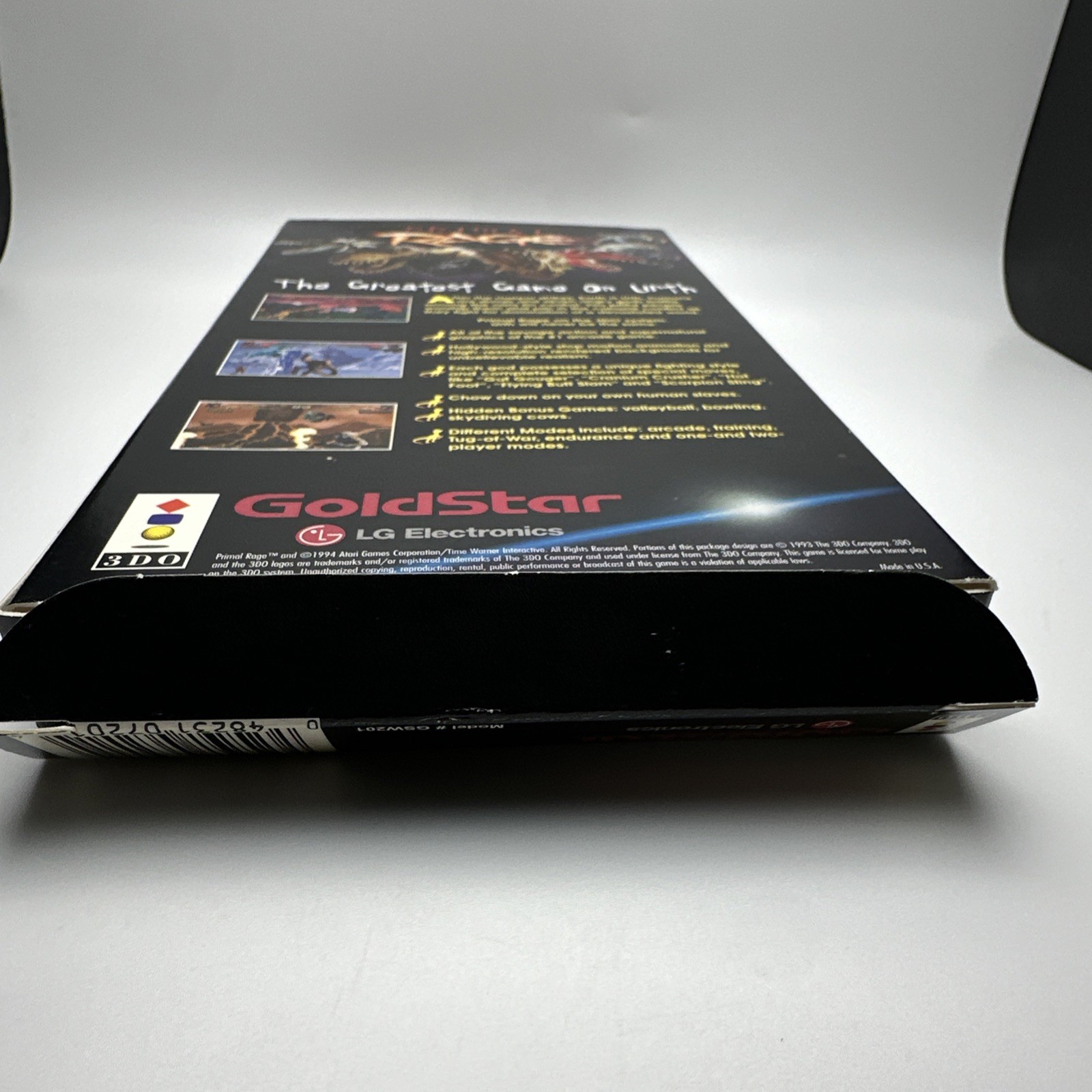 Primal Rage (Panasonic 3DO) In Long Box w/ Game 1995 Tested Cib Complete W Reg