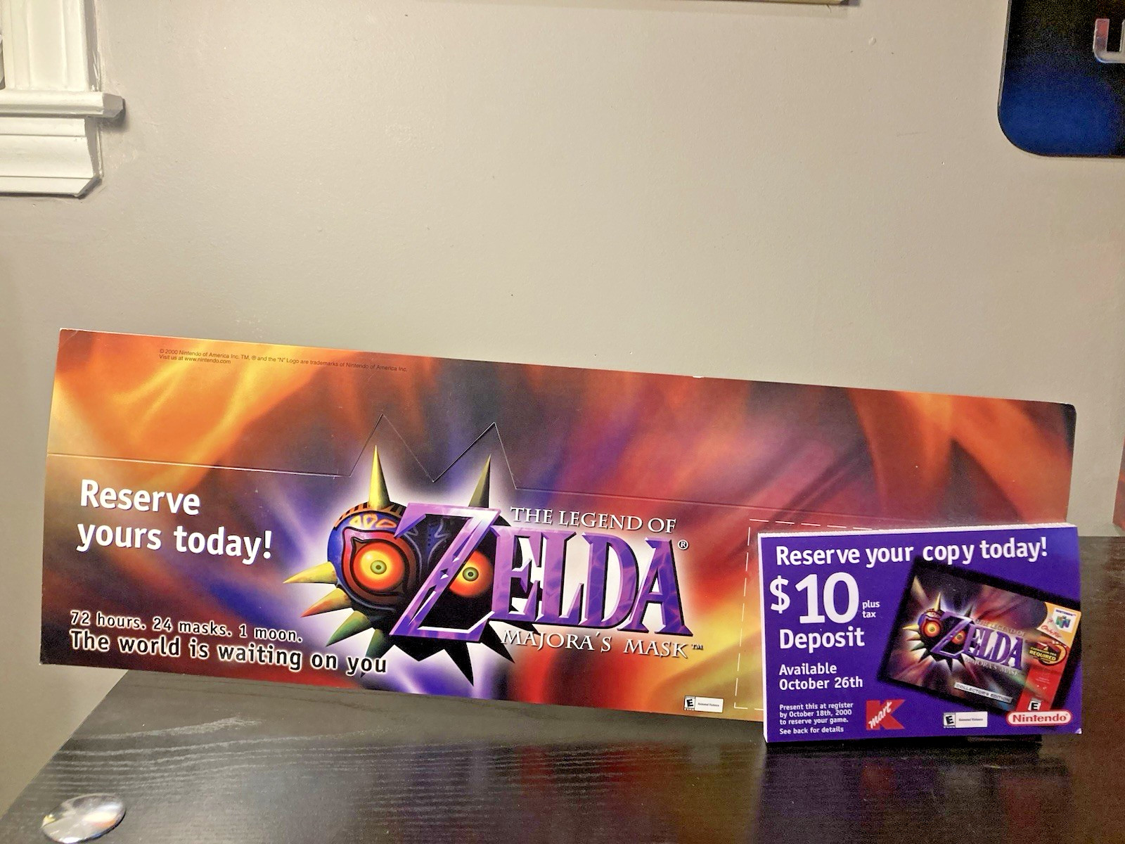 The Legend of Zelda: Majora’s Mask N64 2000 Kmart Store Display Sign Standee