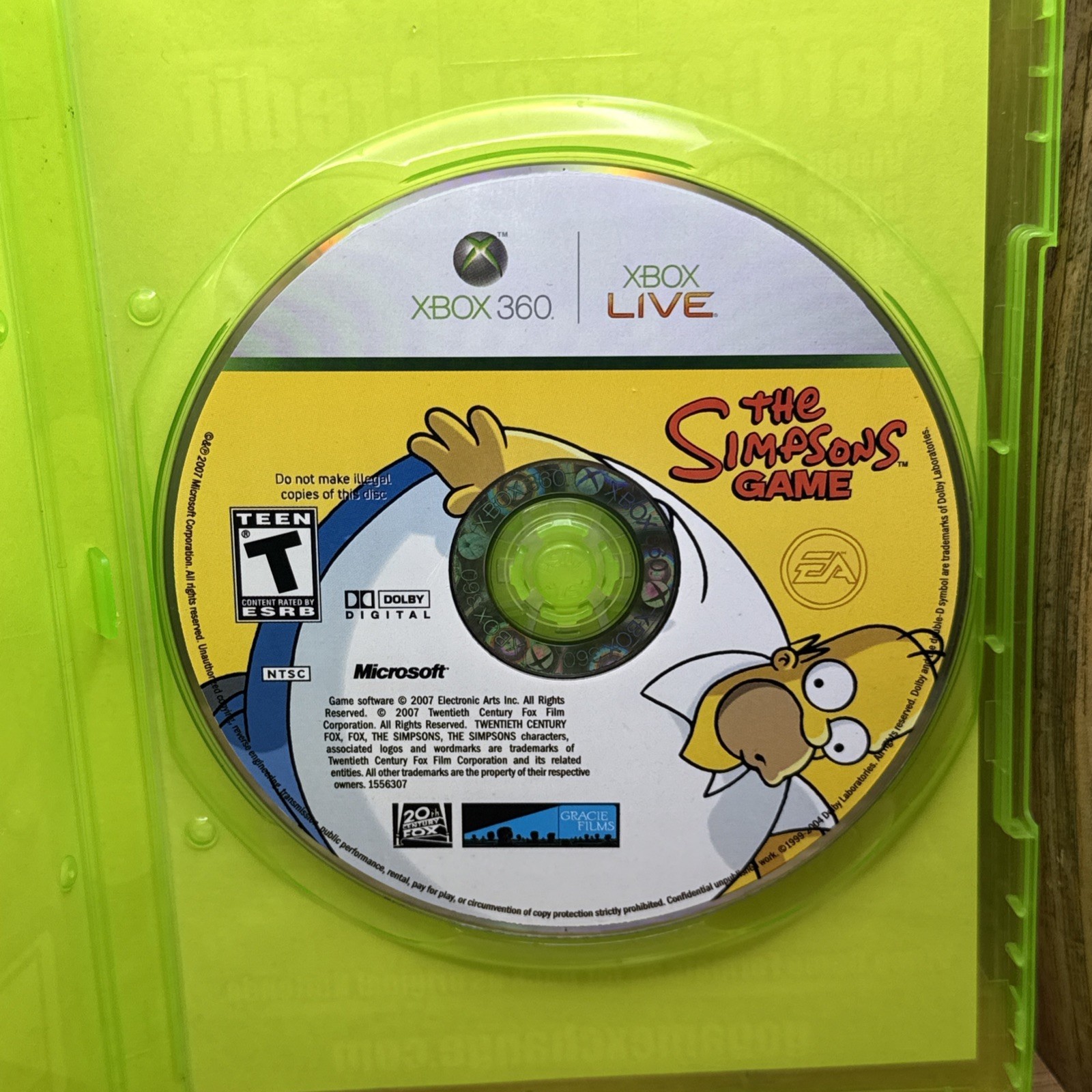 The Simpsons Game (Microsoft Xbox 360, 2007) – DISC ONLY