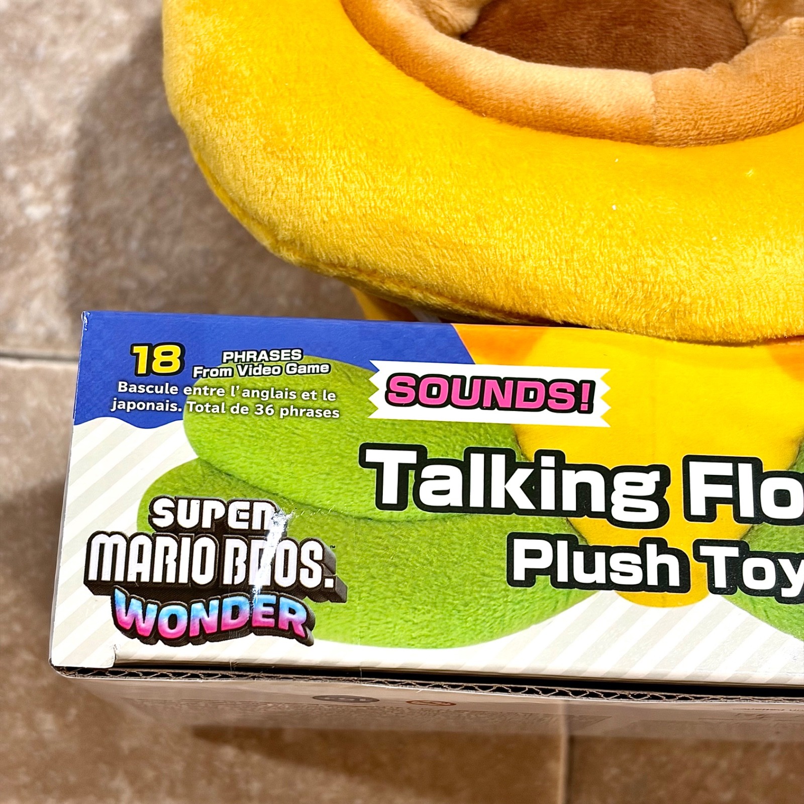 Official Super Mario Wonder Talking Flower 6″ Plush Stuffed Toy NEW English US