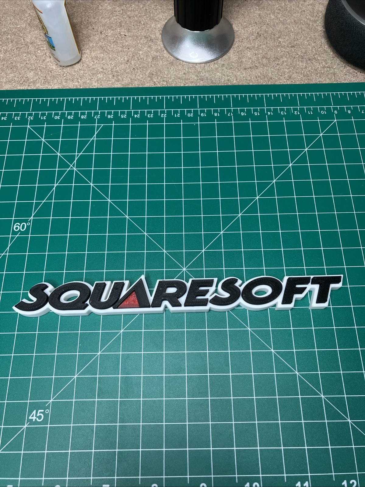 3D Printed Squaresoft Logo Sign Display Fan Art Video Game Square Enix Soft