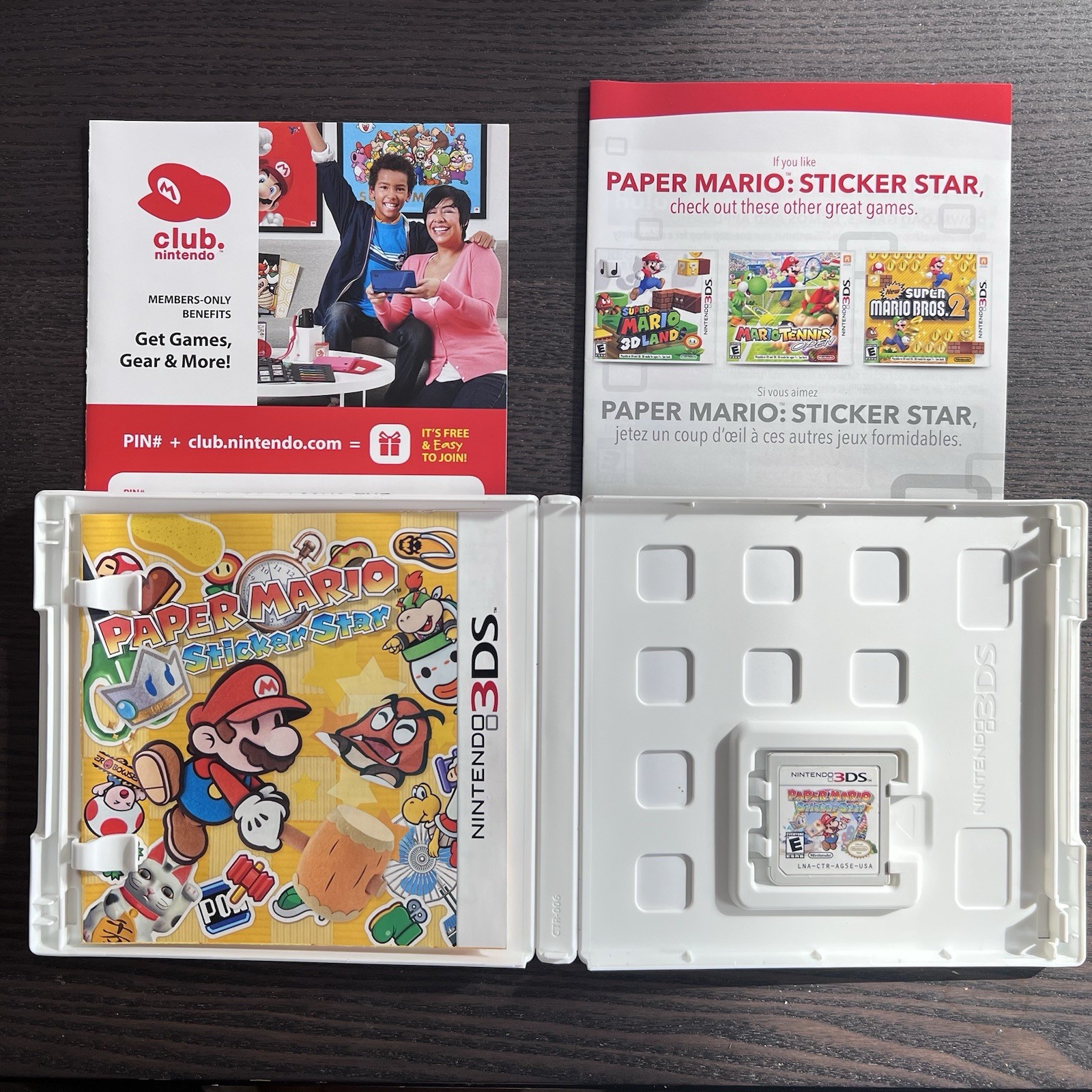 Paper Mario: Sticker Star (Nintendo 3DS, 2012) With Case + Manual – Tested Works
